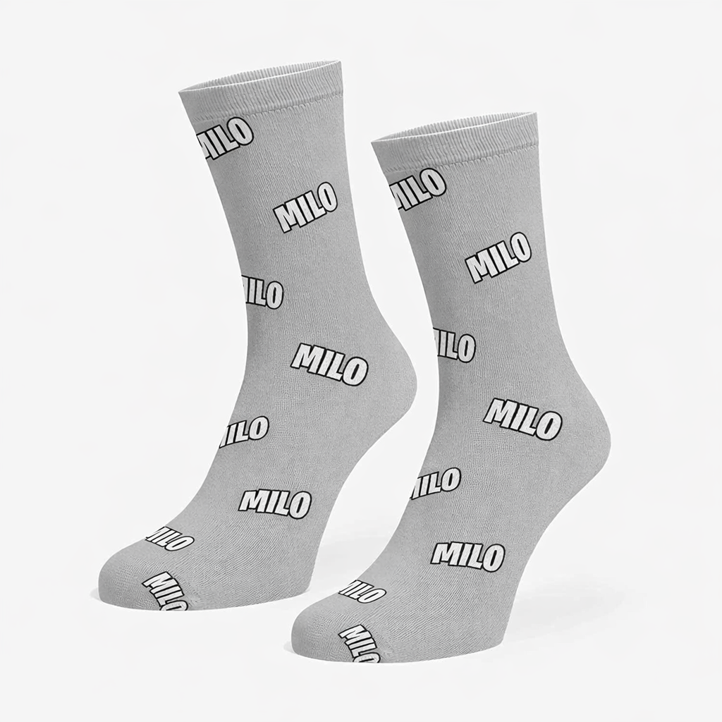 Custom Name Print Personalized Dog Socks