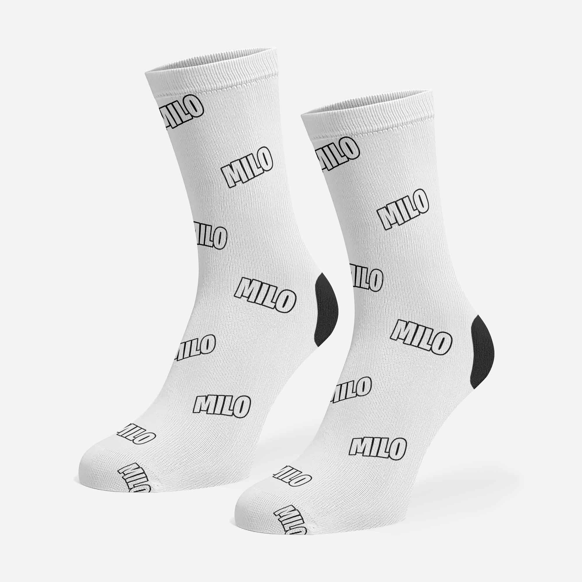 Custom Name Print Personalized Dog Socks