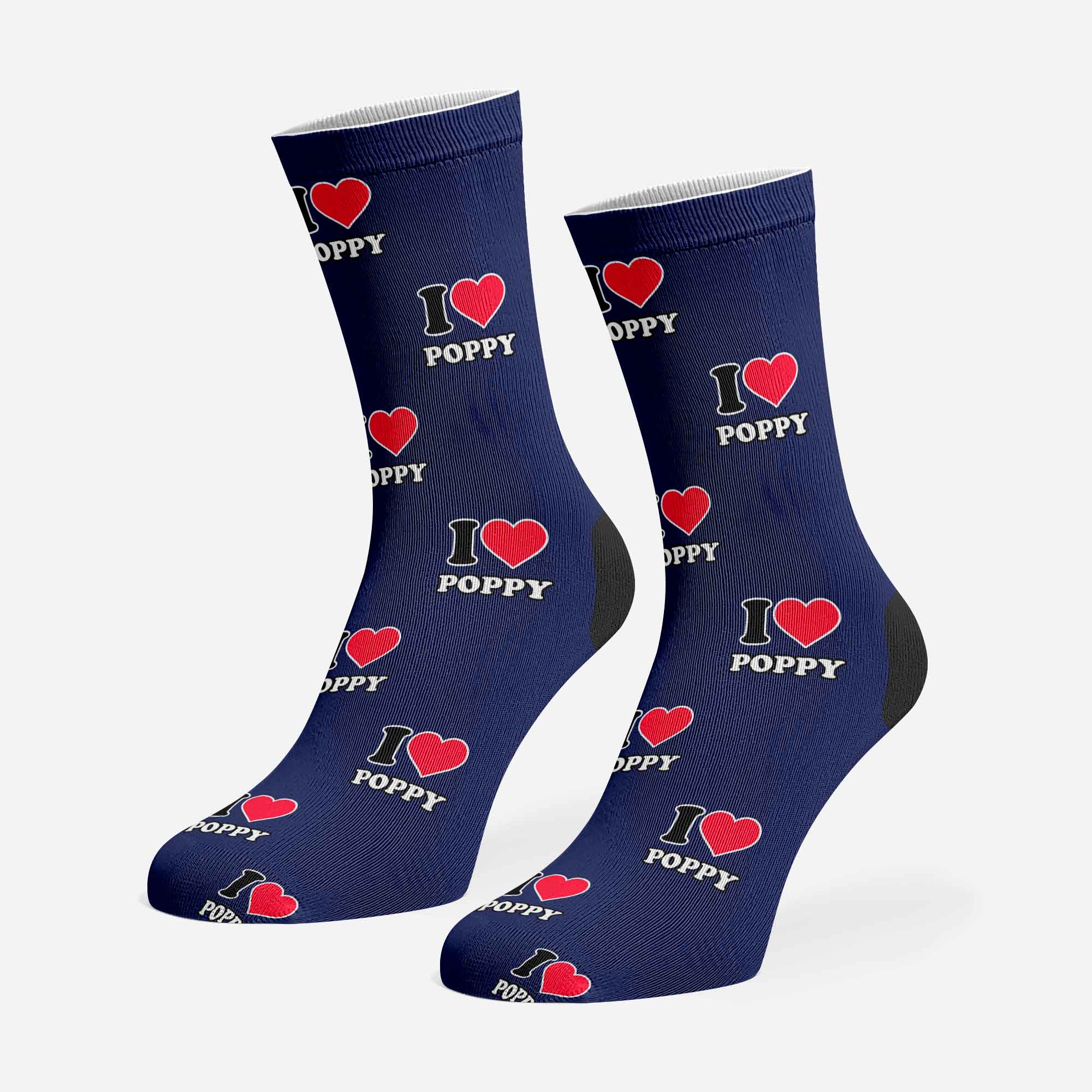 I Heart Name Personalized Dog Socks