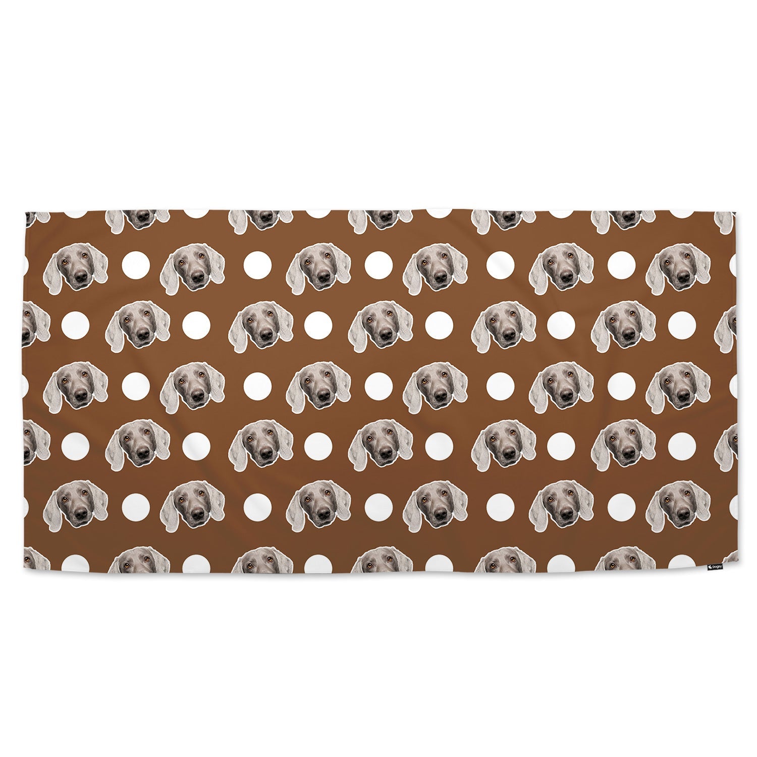 Polka Dot Personalized Dog Towel