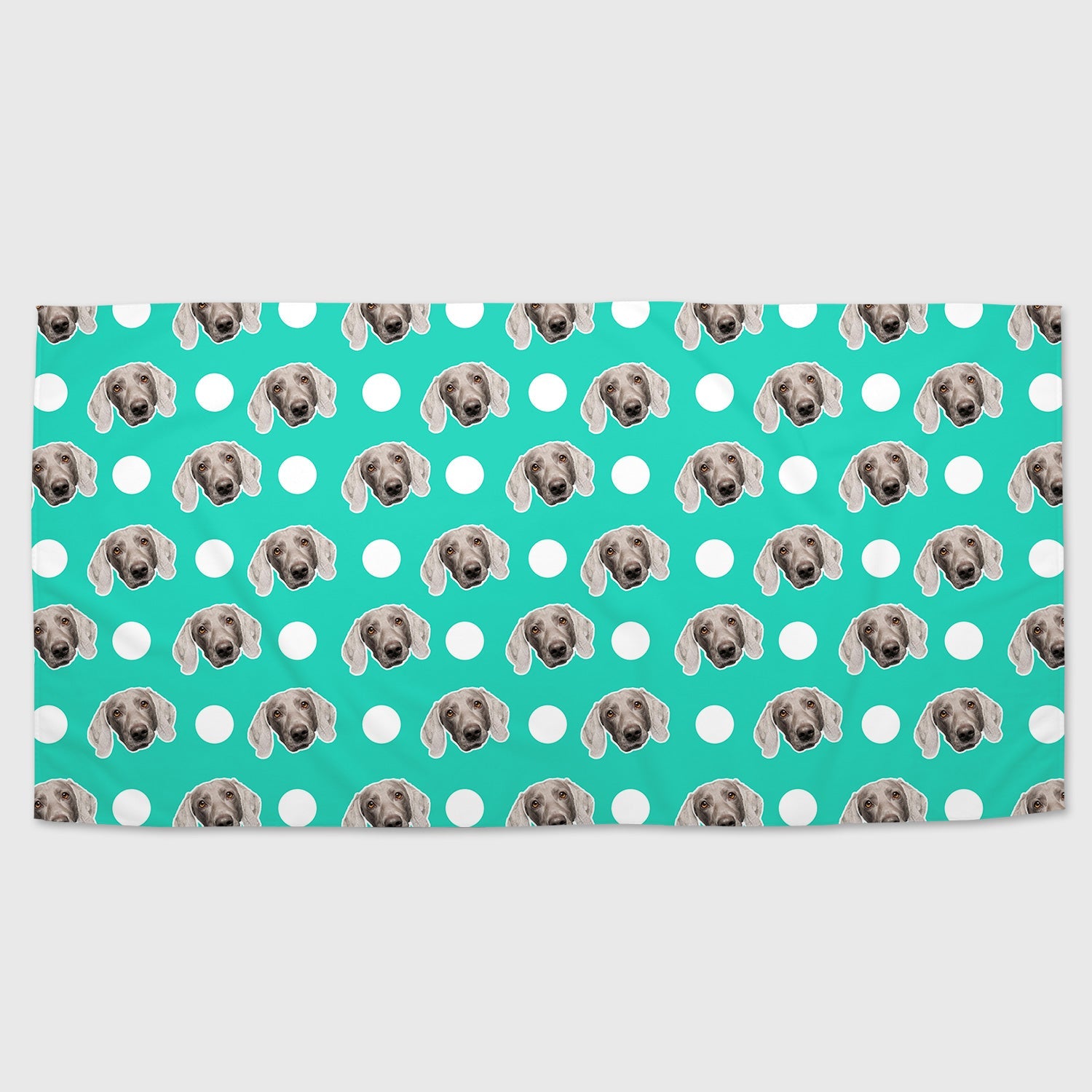 Polka Dot Personalized Dog Towel