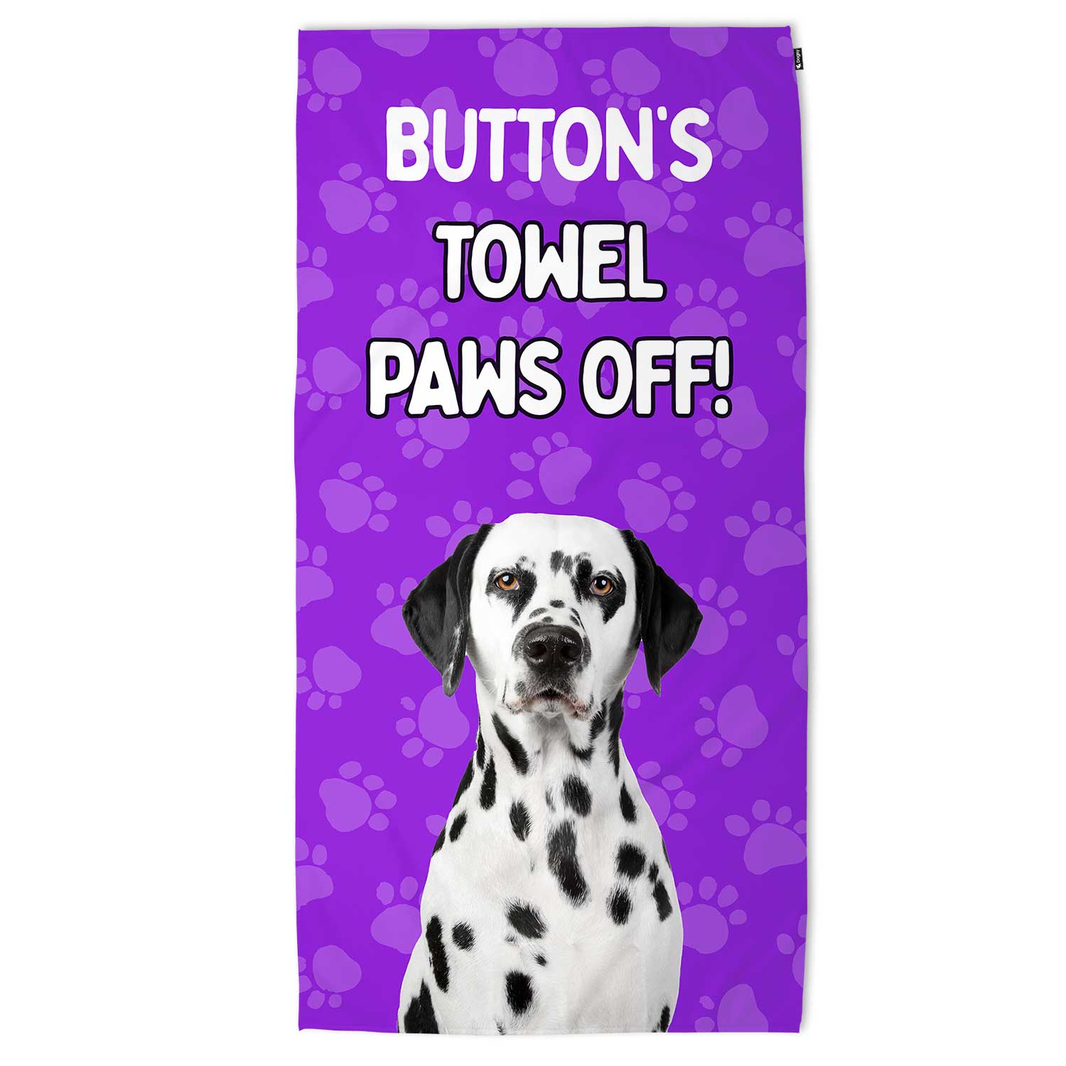 (Dog Name's) Towel Paws Off! Personalized Beach Towel