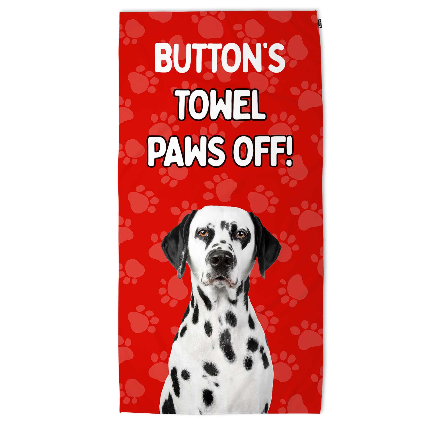 (Dog Name's) Towel Paws Off! Personalized Beach Towel