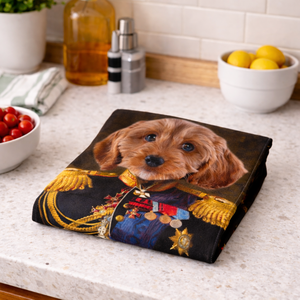 Dog Admiral Dish Towel