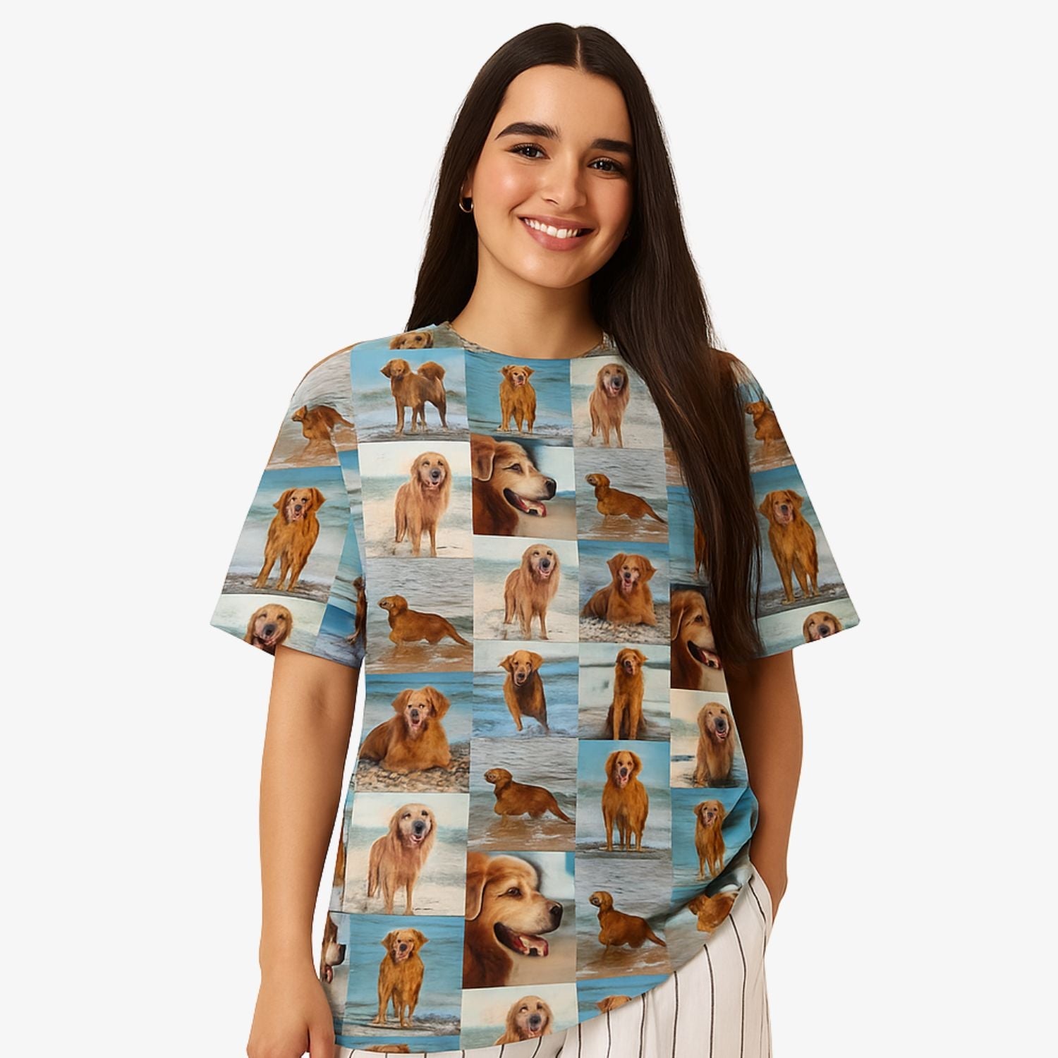Dog Photo Collage Custom T-Shirt