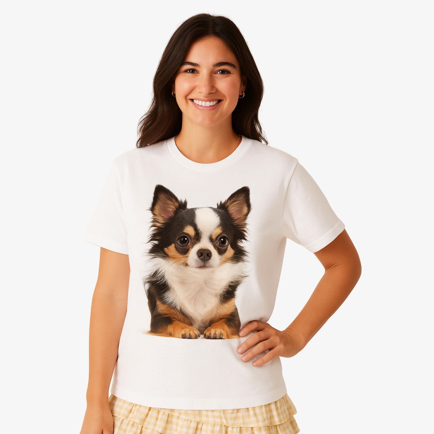 Dog Face Unisex White T-Shirt