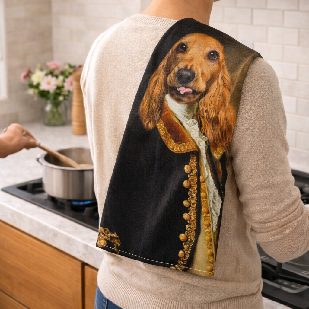 Dog Royal Guy Dish Towel