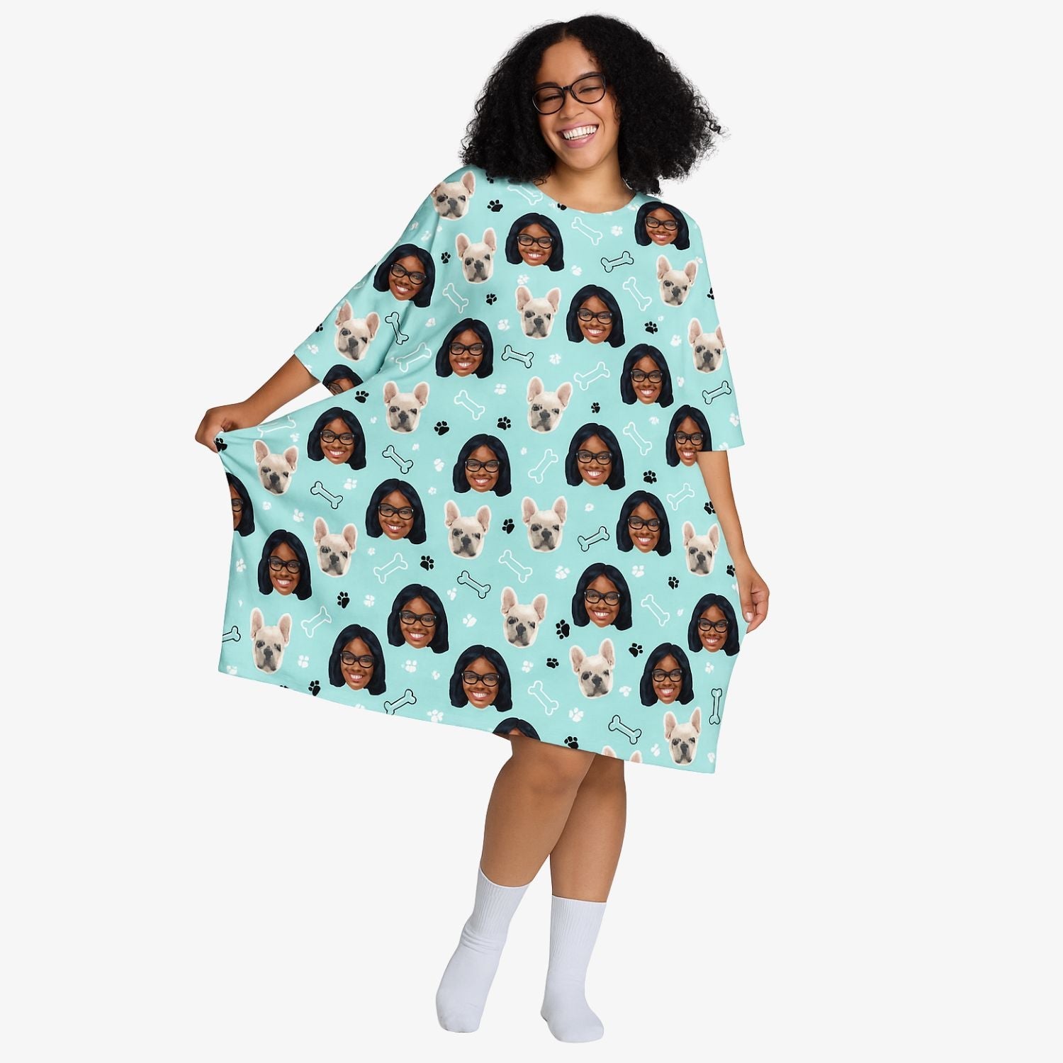 Doodle Paws & Bones Custom Sleep Tee