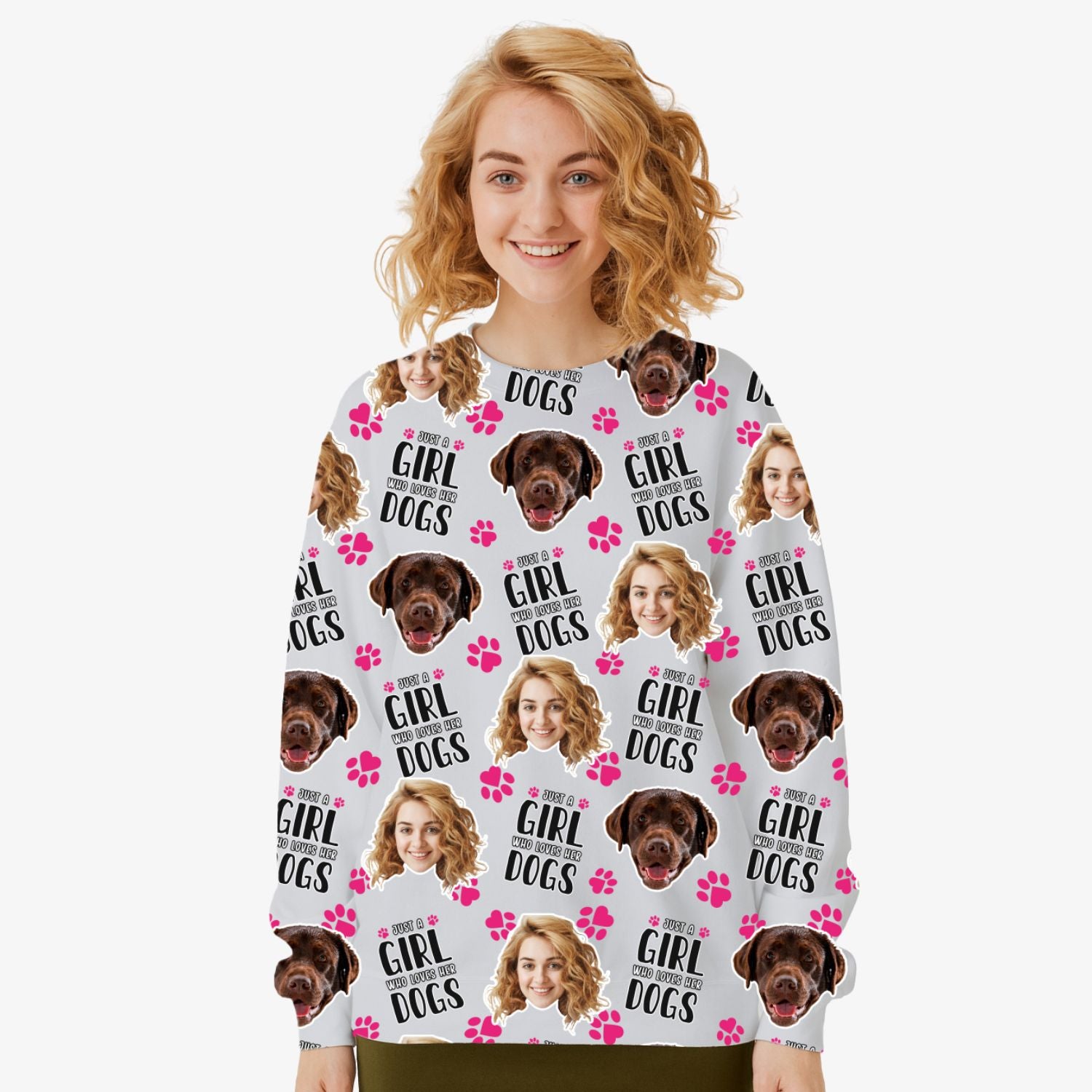 Just a Girl Who Loves Her Dogs Personalized Sweatshirt