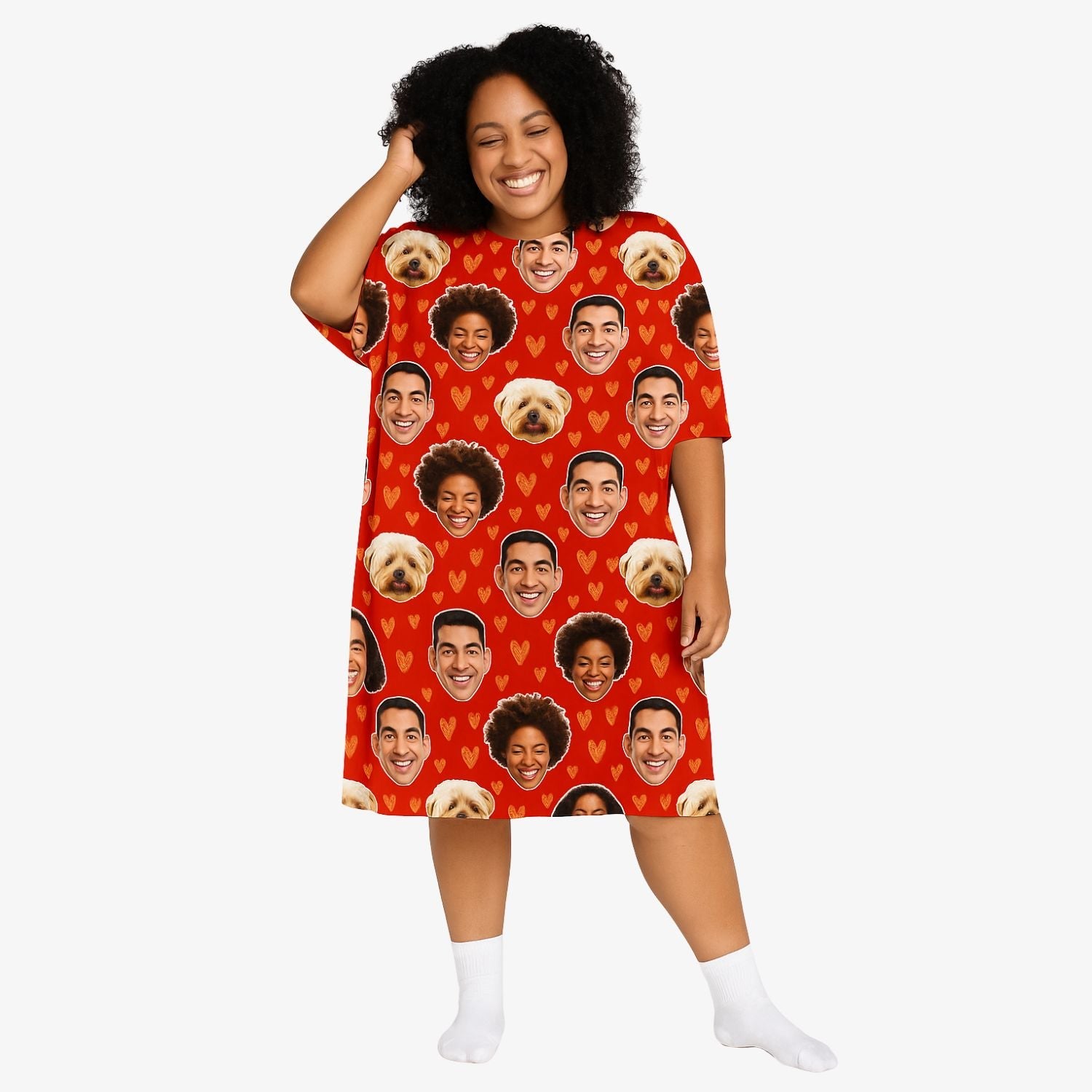 Gold Hearts Custom Sleep Tee