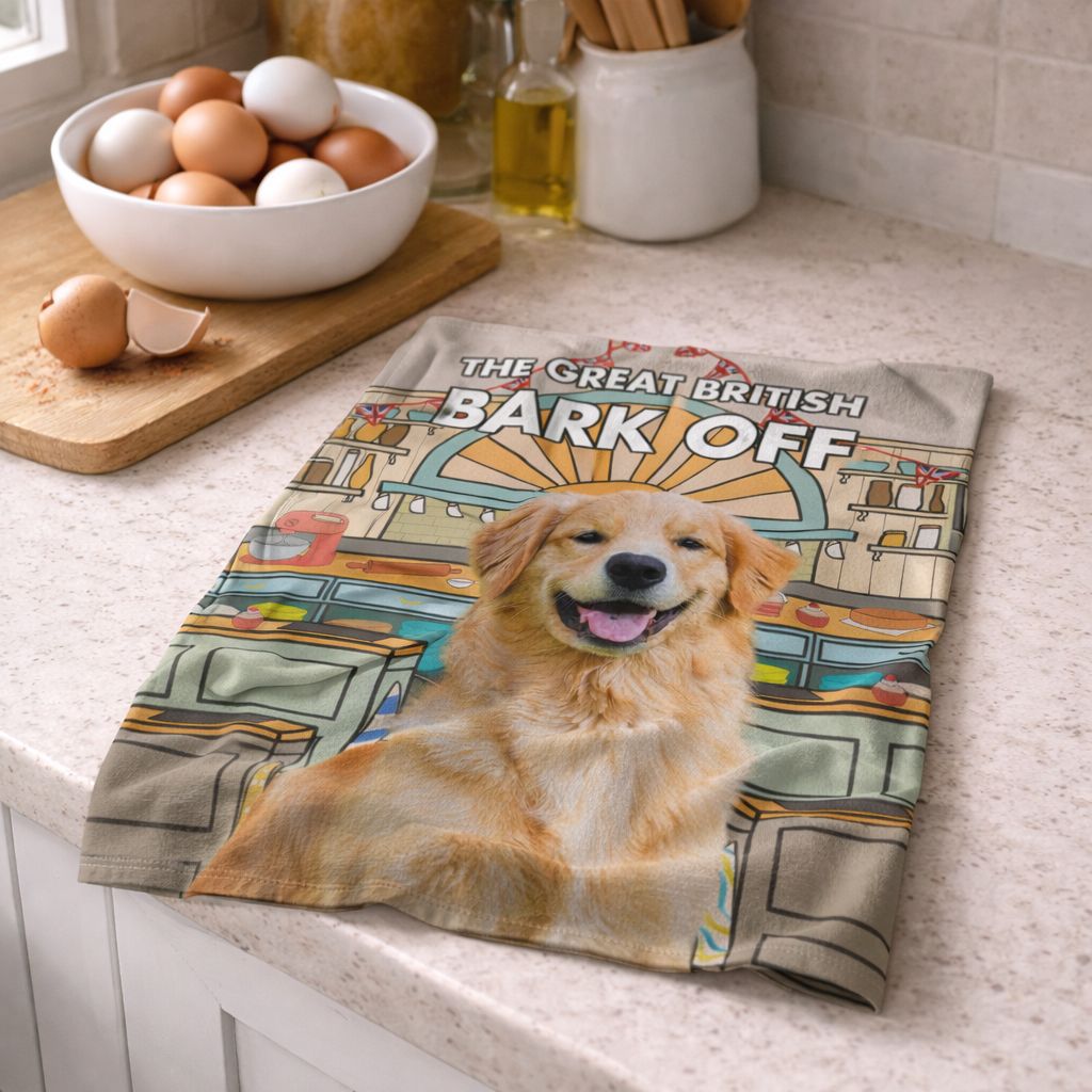 Great British Bark Off Personalized Dog Dish Towel