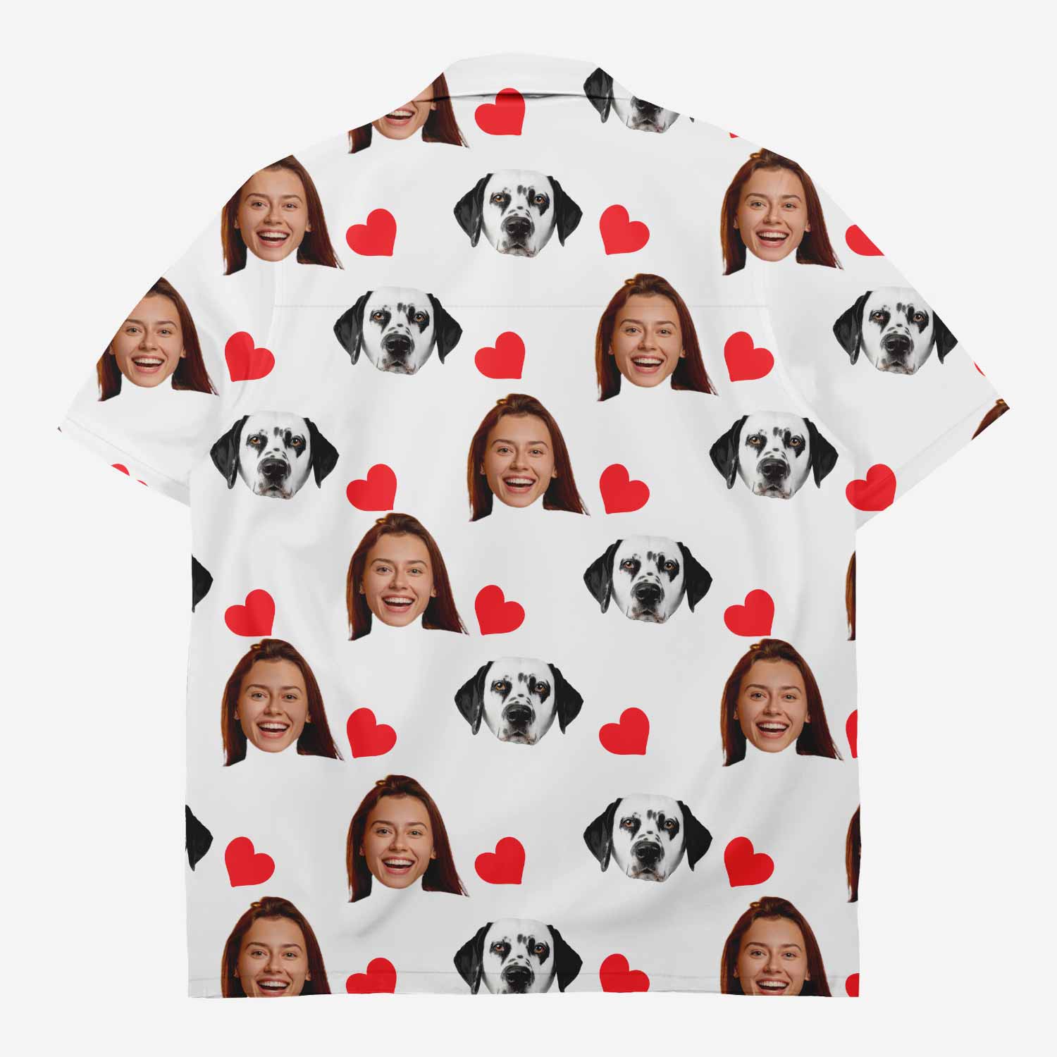 Your Dog Red Hearts Custom Hawaiian Shirt