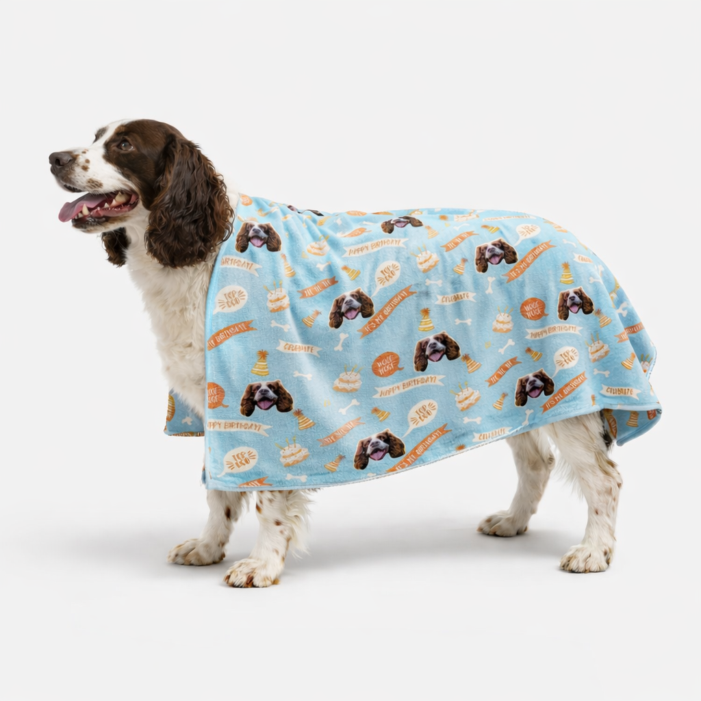 Happy Birthday Dog Towel