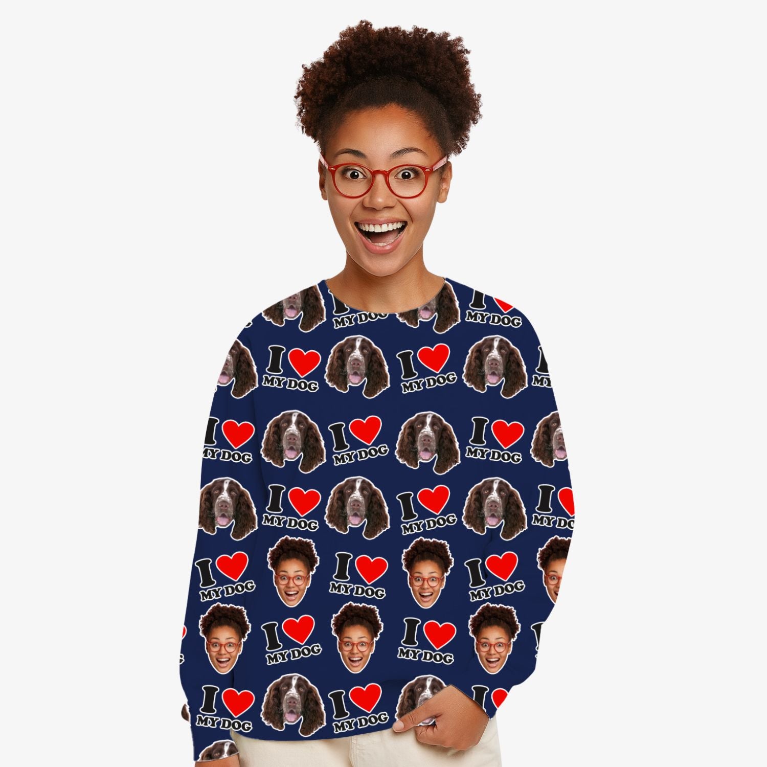 I Heart My Dog Personalized Sweatshirt