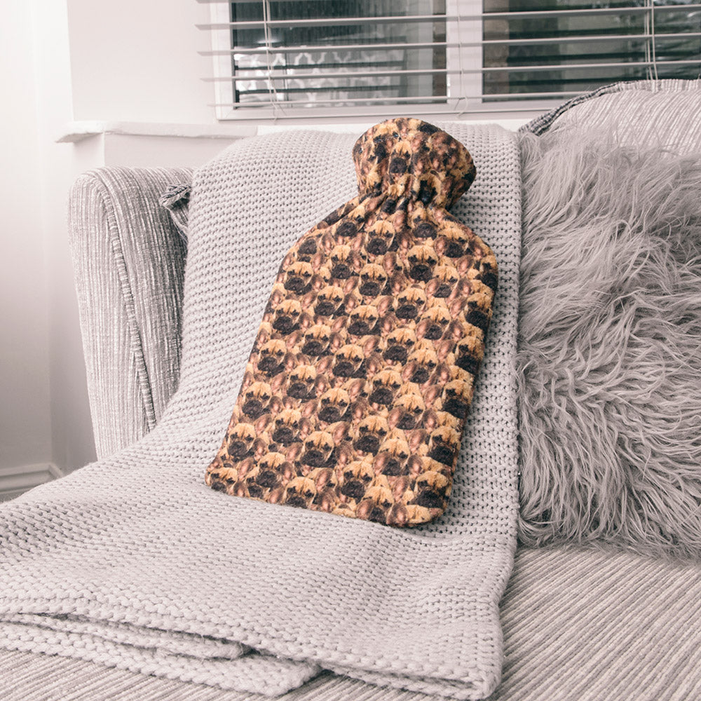 Personalized Dog Photo Mash Hot Water Bottle