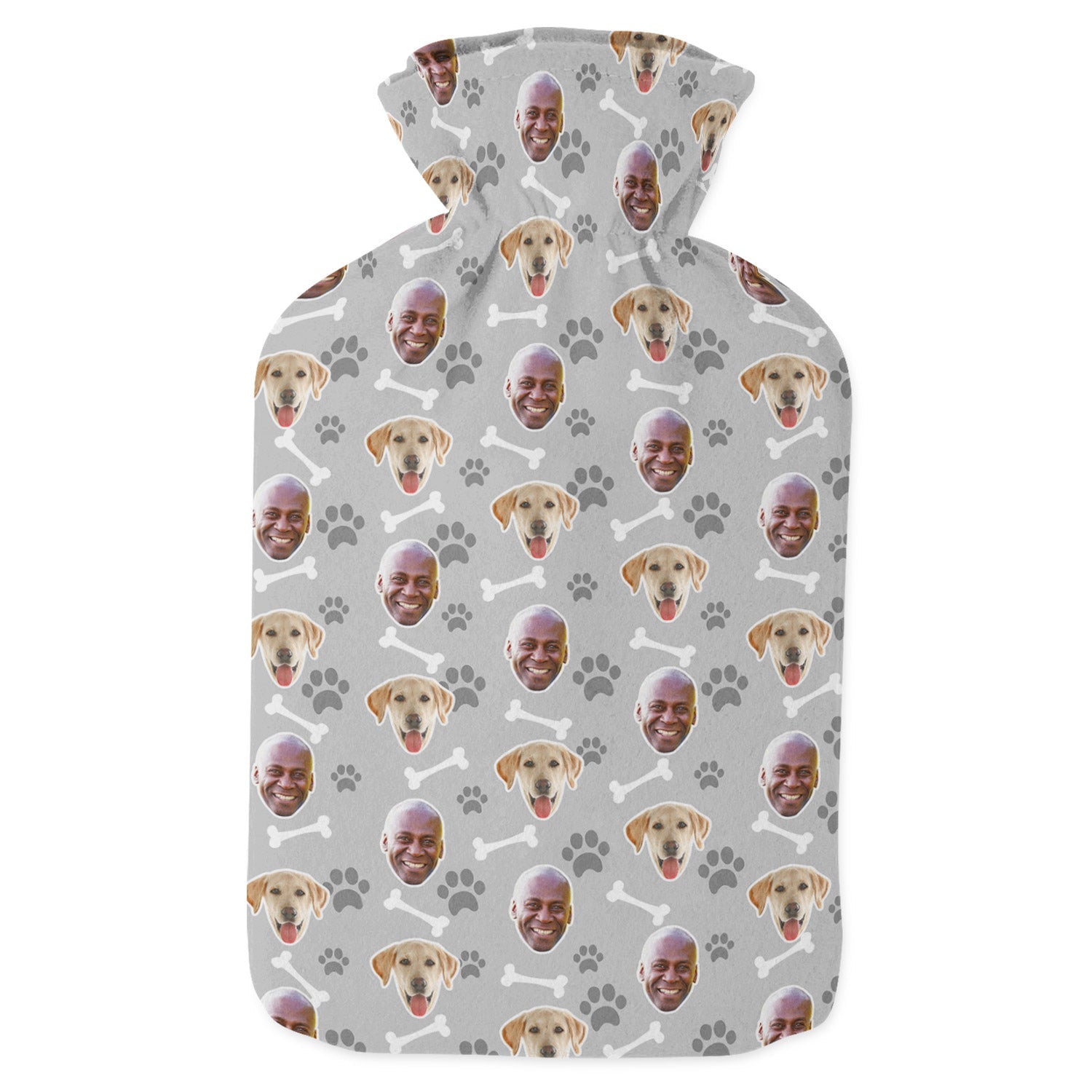 personalized hot water bottle featuring your dog