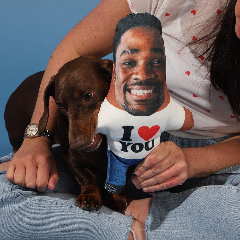 Personalized I Heart You Dog Toy