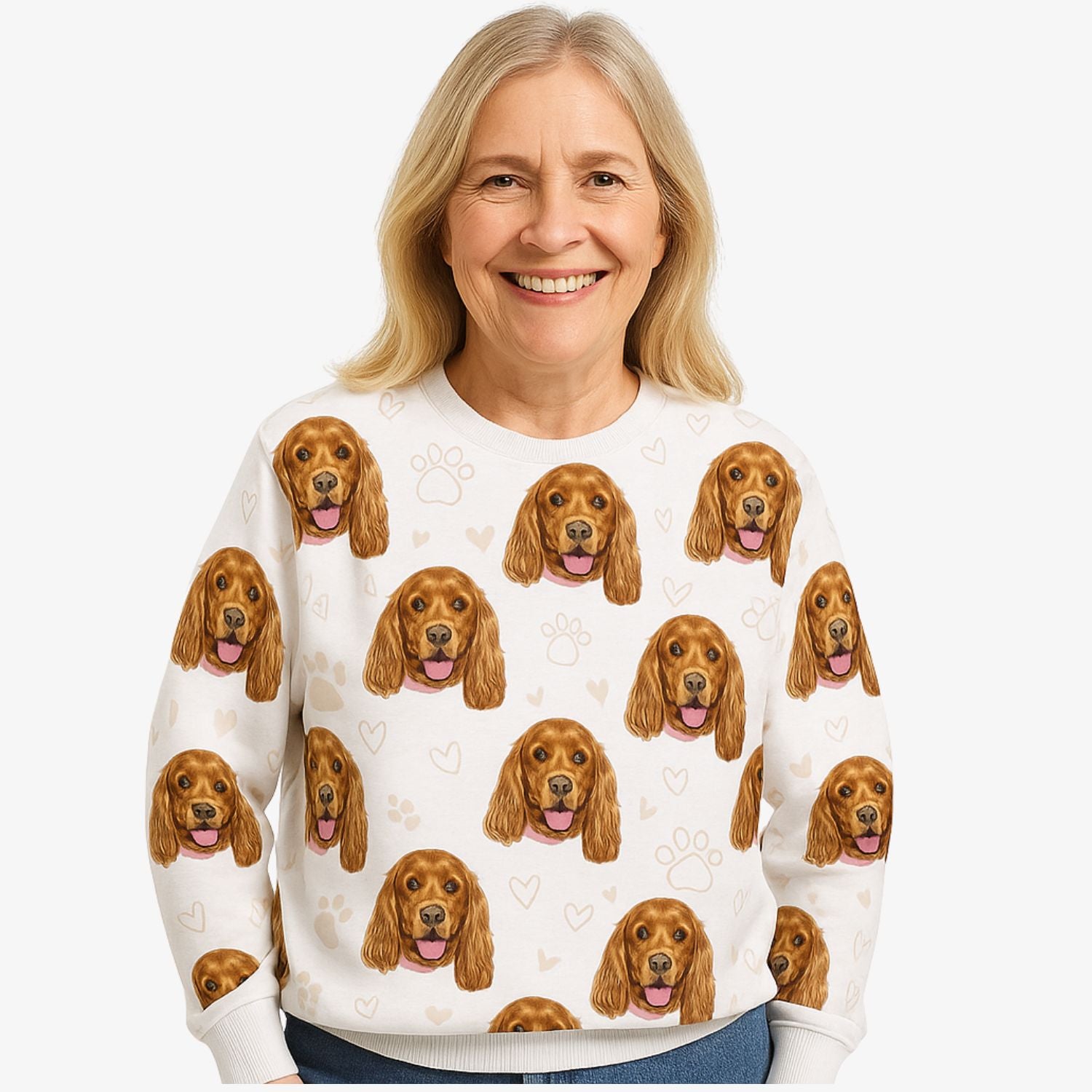 Love Paw Prints Personalized Dog Sweatshirt