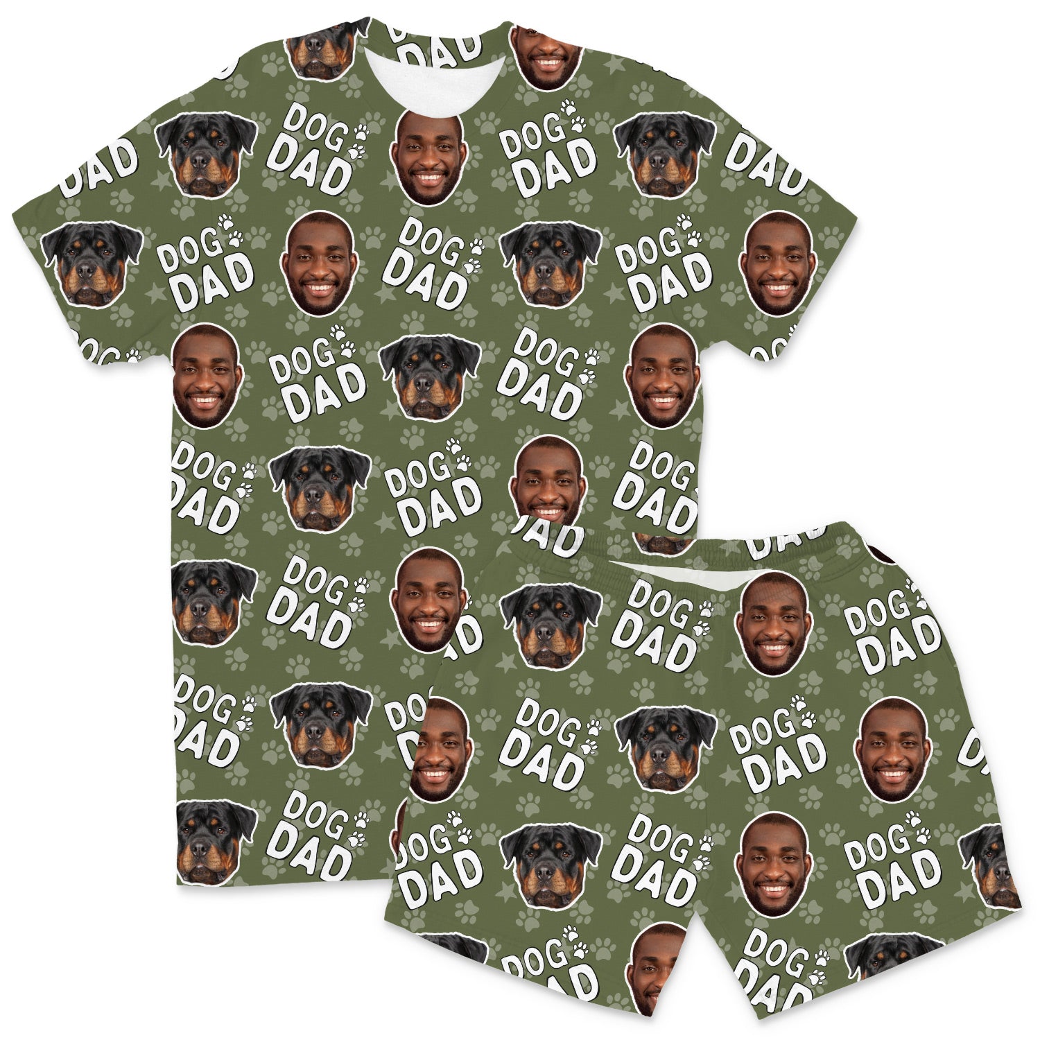 Men's Dog Dad Personalized PJs - Shorts Set