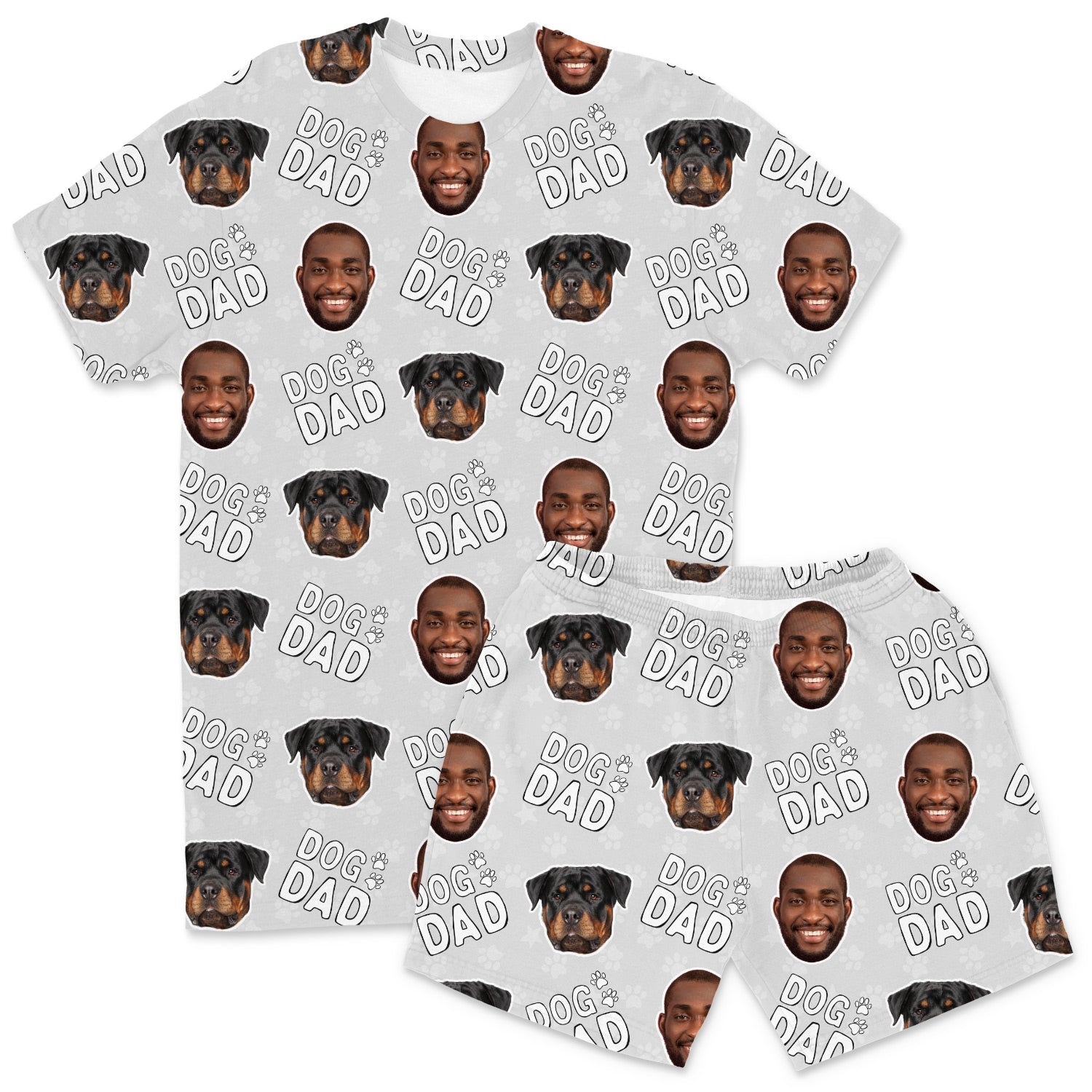 Men's Dog Dad Personalized PJs - Shorts Set