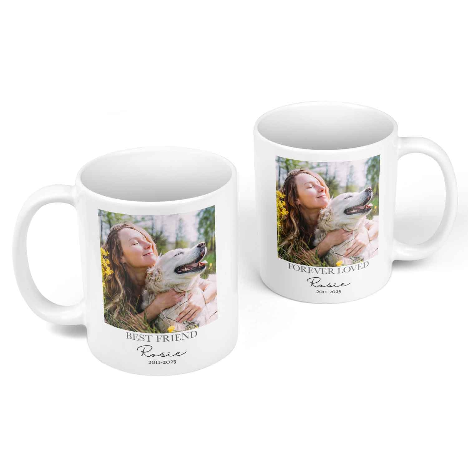 Best Friend Forever Loved Dog Photo Memorial Mug