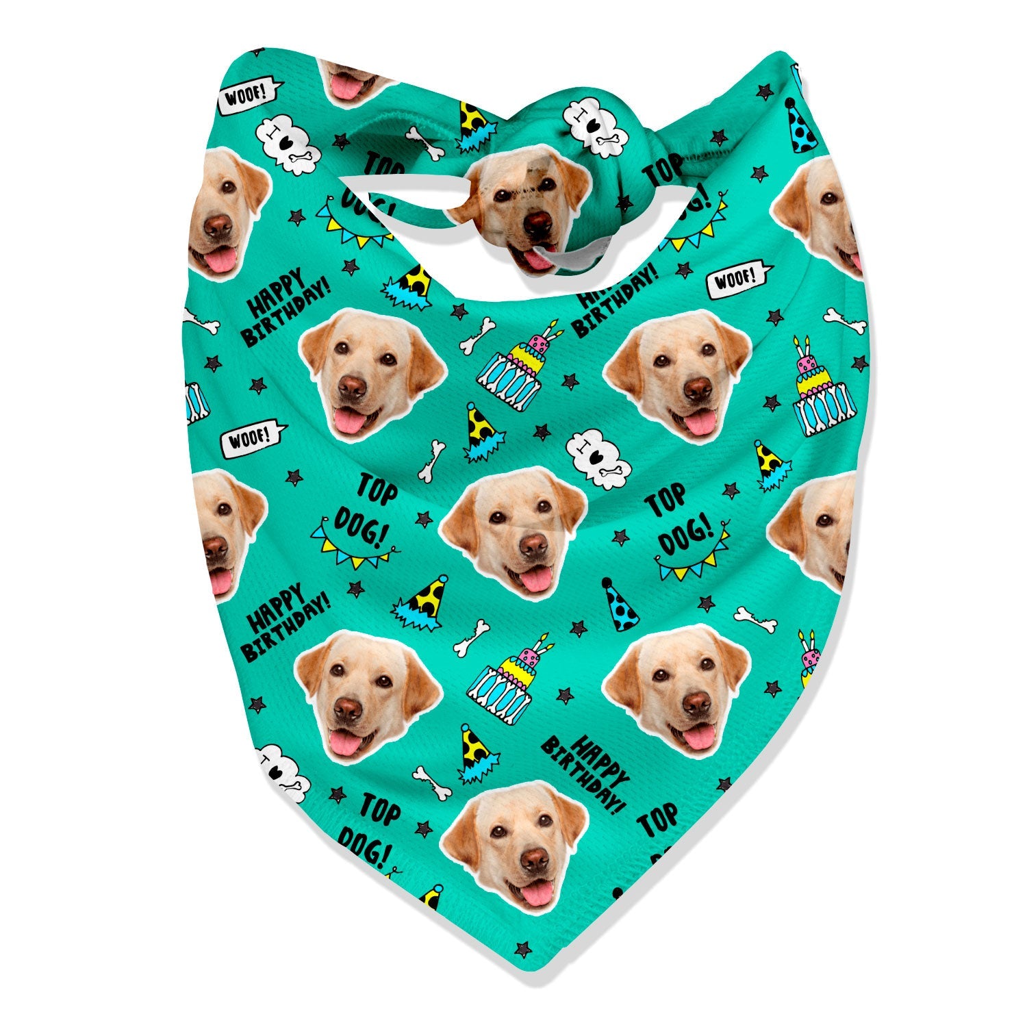 Top Dog Personalized Birthday Bandana