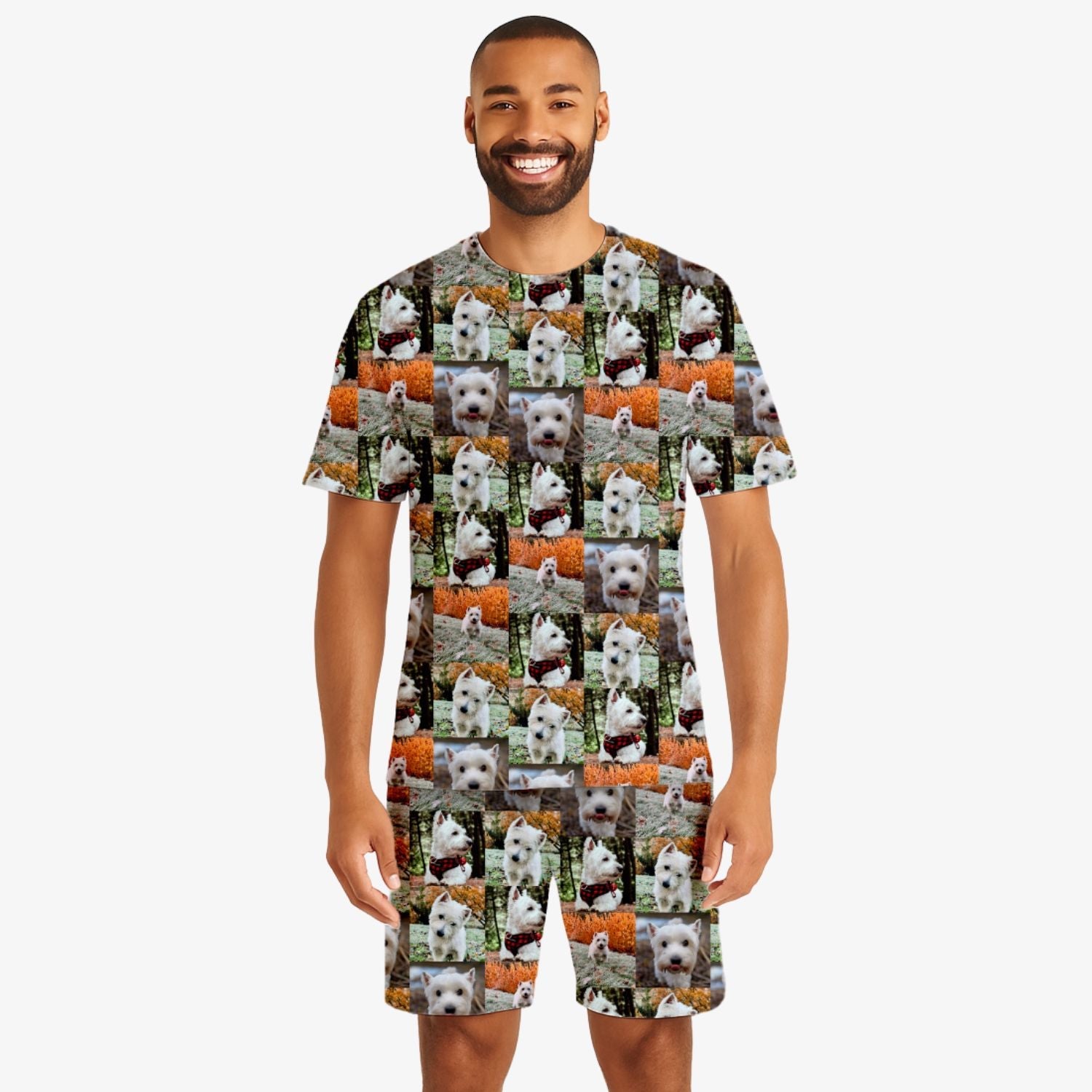 Men's Photo Collage PJs - Shorts Set