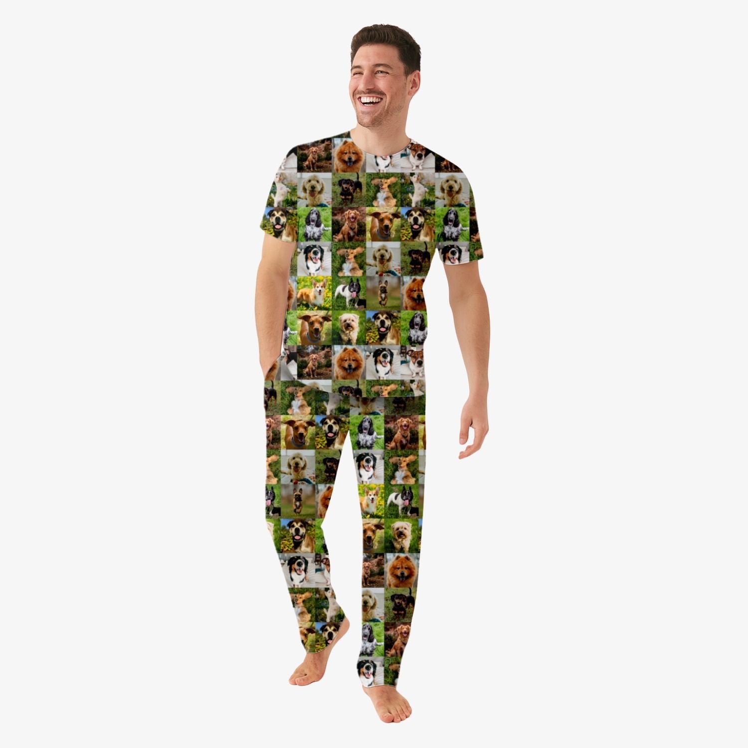 Men's Photo Collage Pajamas - Pants Set