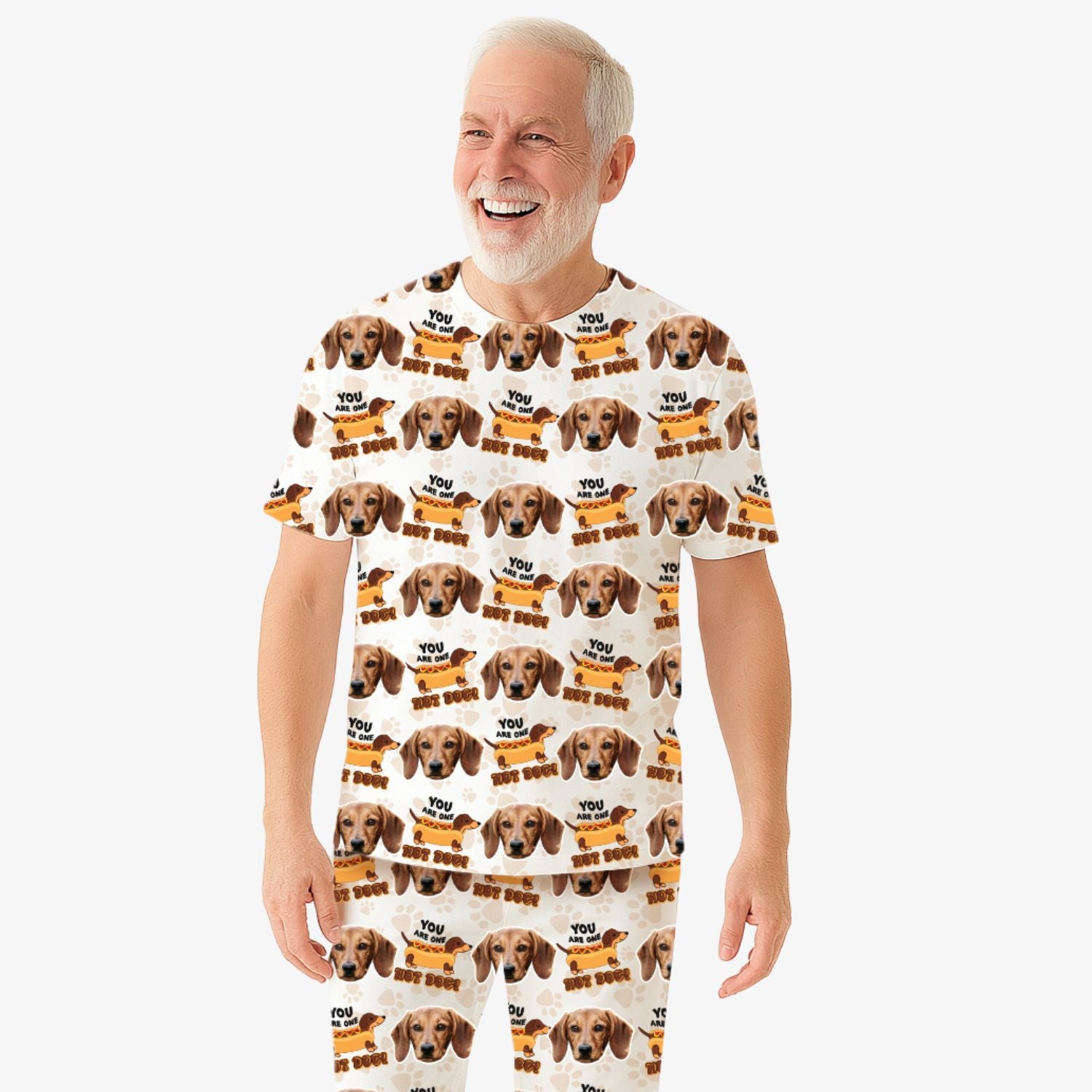 You Are One Hot Dog Men's Personalized Pajamas - Pant Set
