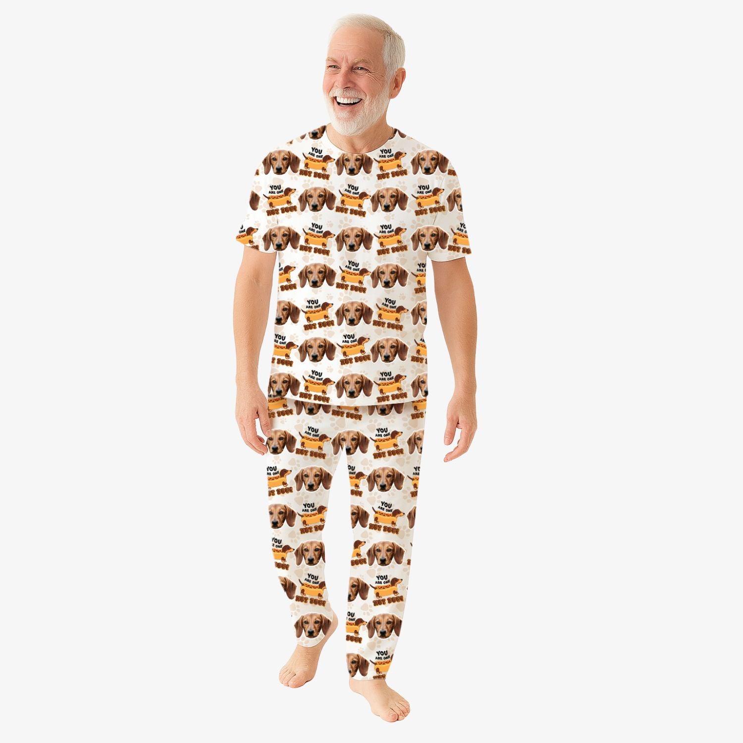 You Are One Hot Dog Men's Personalized Pajamas - Pant Set