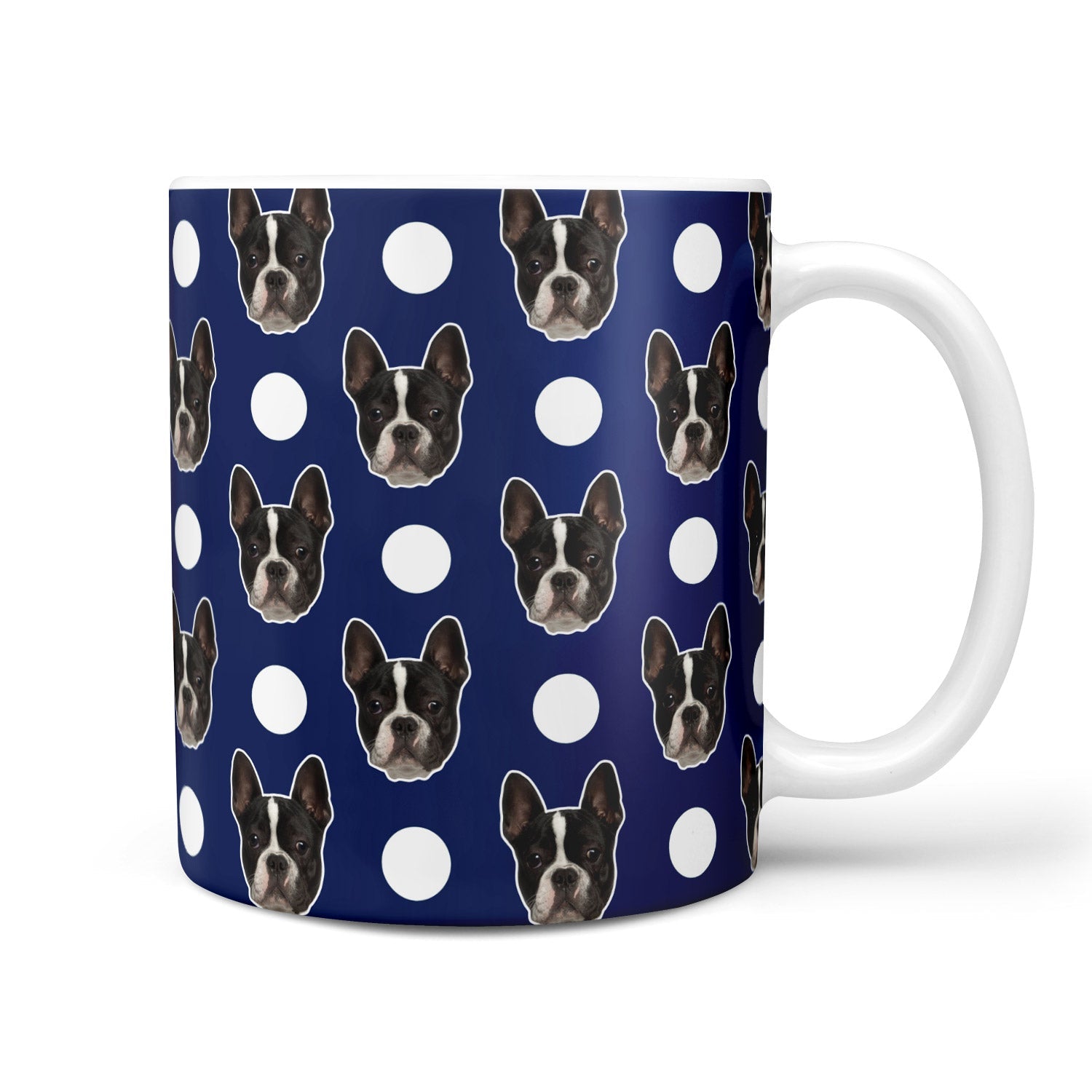 Polka Dot Pattern Personalized Dog Mug
