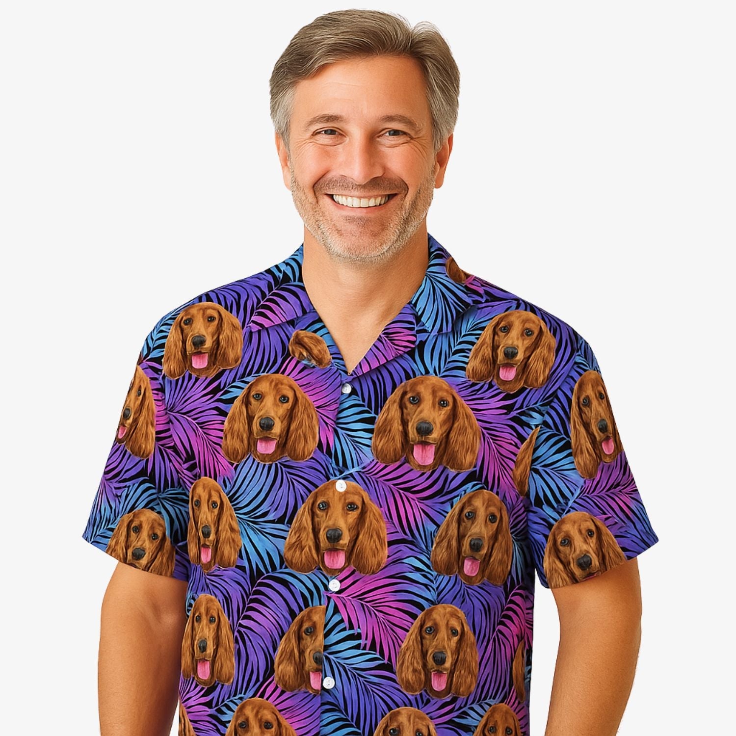 Your Dog Neon Tropical Custom Hawaiian Shirt
