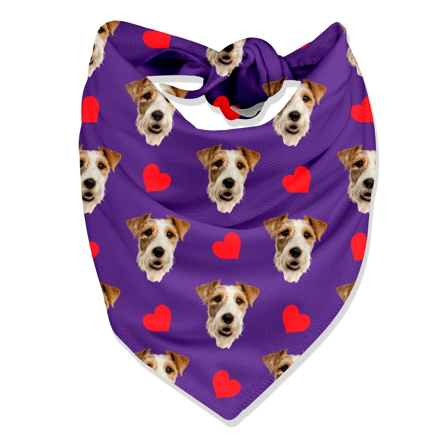 Hearts Personalized Dog Bandana