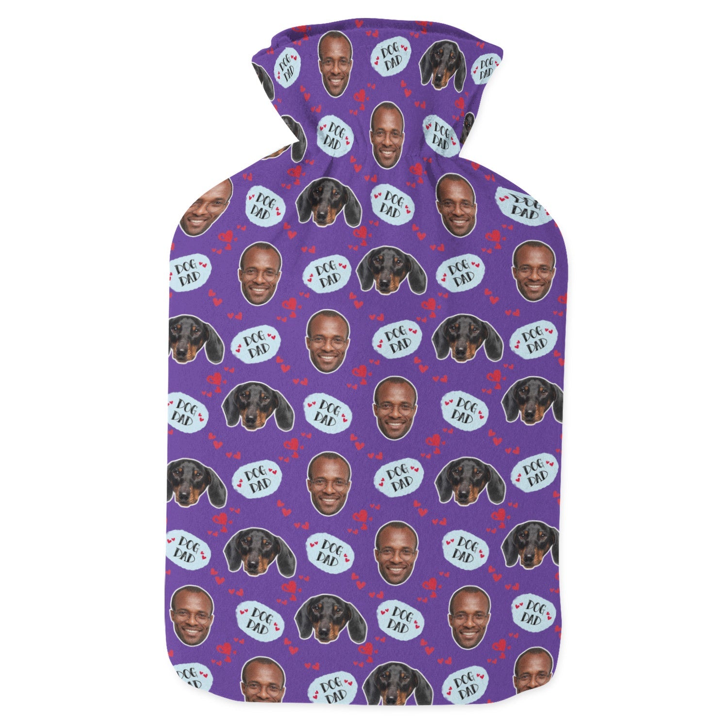 Dog Dad Personalized Hot Water Bottle
