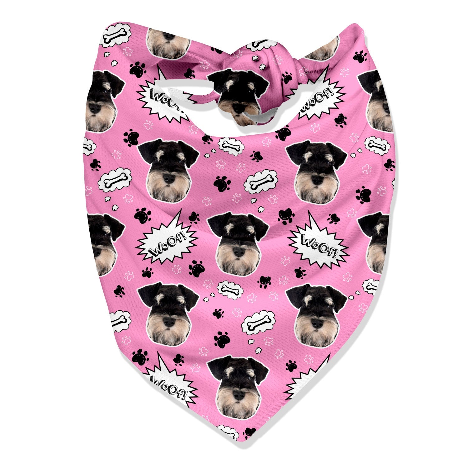 Woof Personalized Dog Bandana