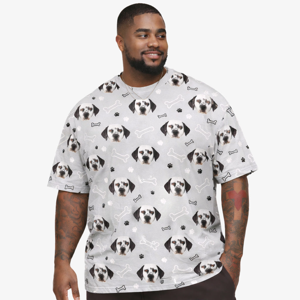 Paw Print & Dog Bones Personalized T-Shirt