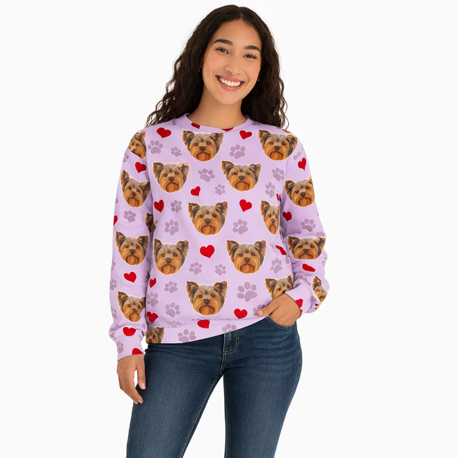 Paws & Red Hearts Personalized Sweatshirt