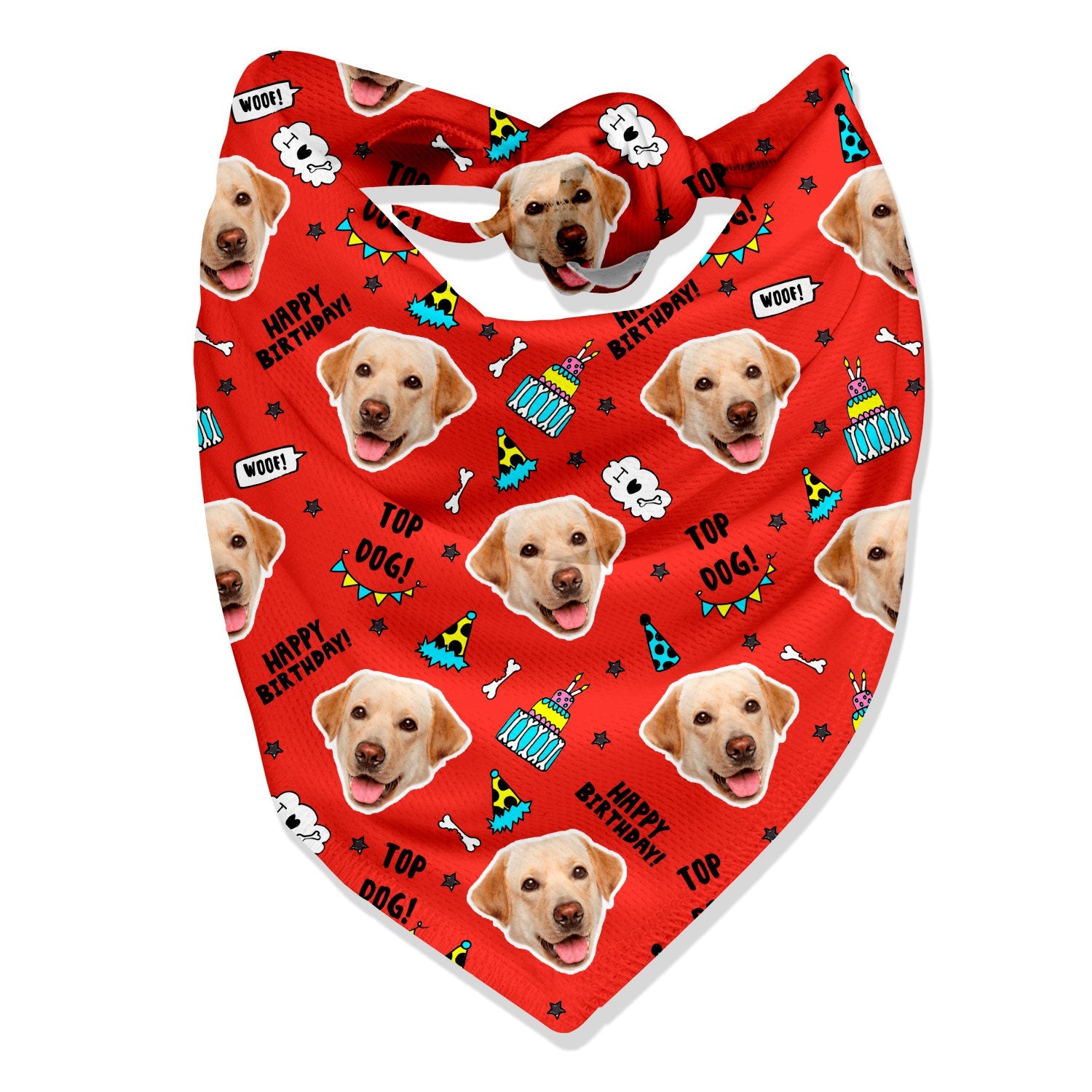 Top Dog Personalized Birthday Bandana