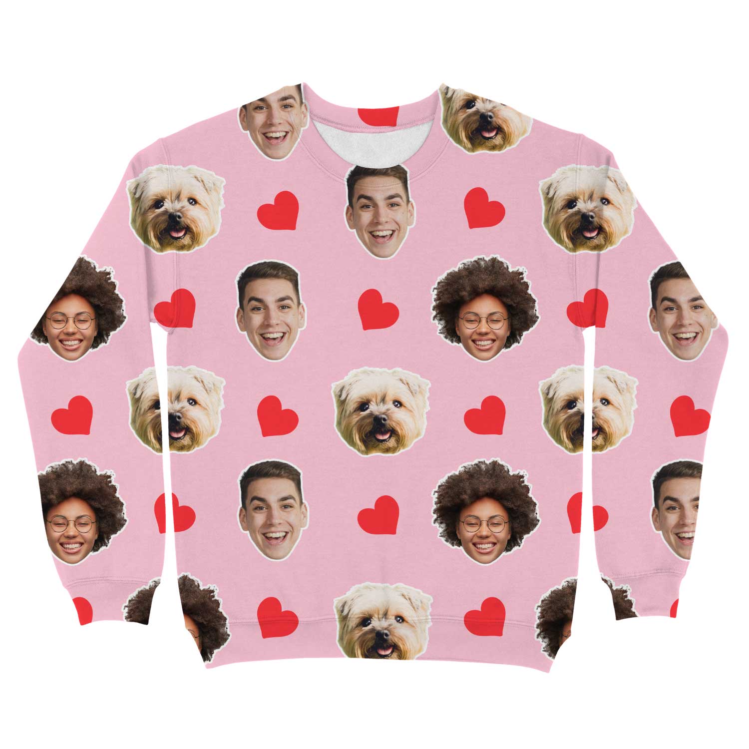 Red Hearts Personalized Sweatshirt