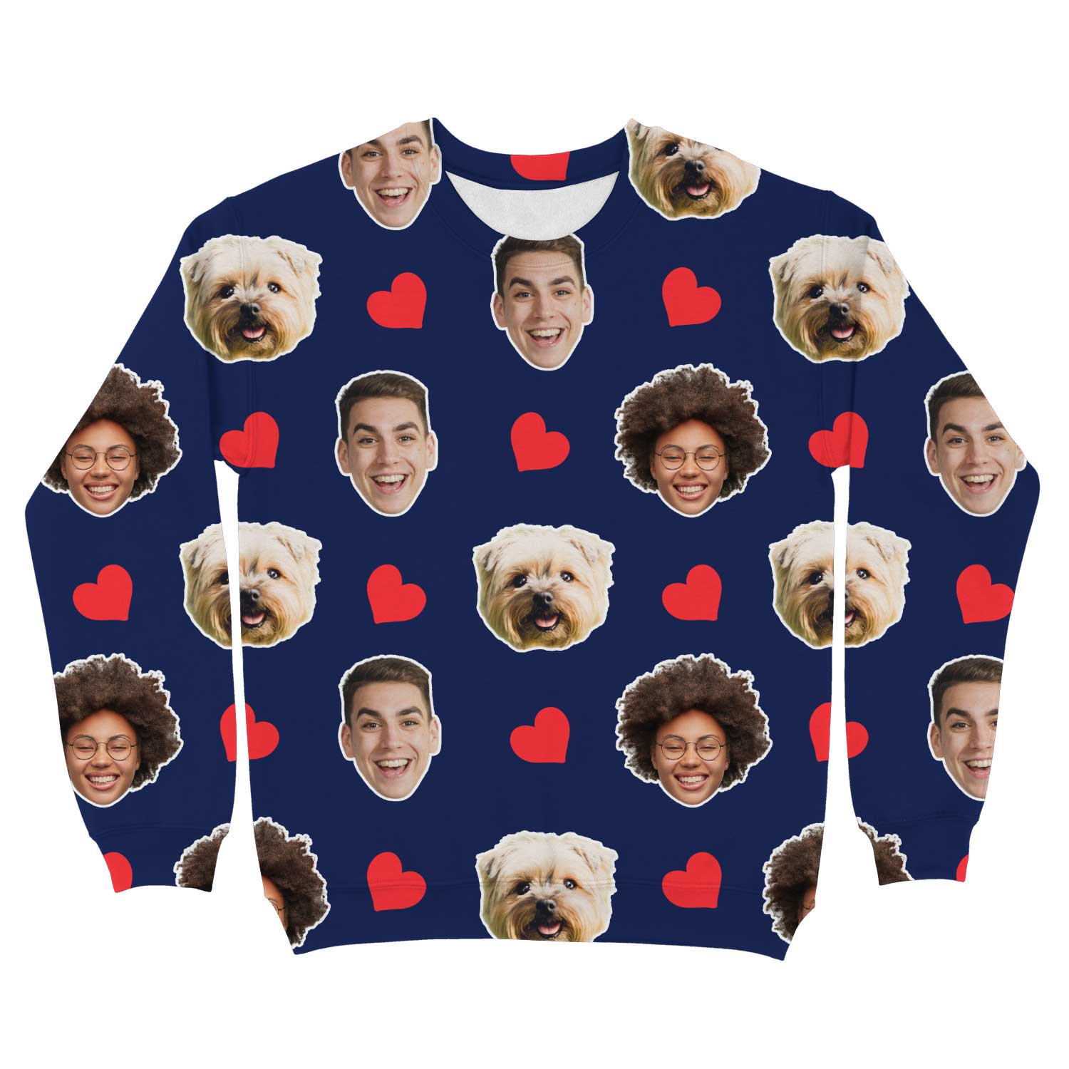 Red Hearts Personalized Sweatshirt