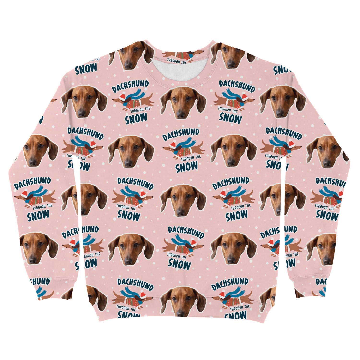 Dachshund Through The Snow Personalized Christmas Sweater