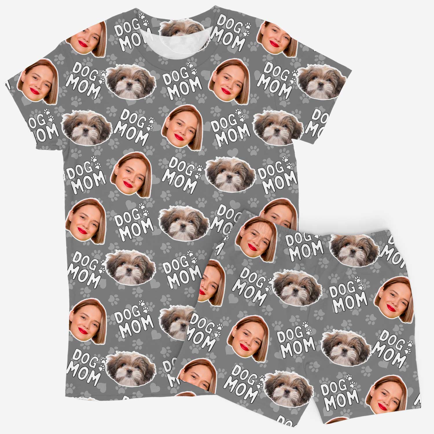 Women's Dog Mom Personalized PJs - Shorts Set