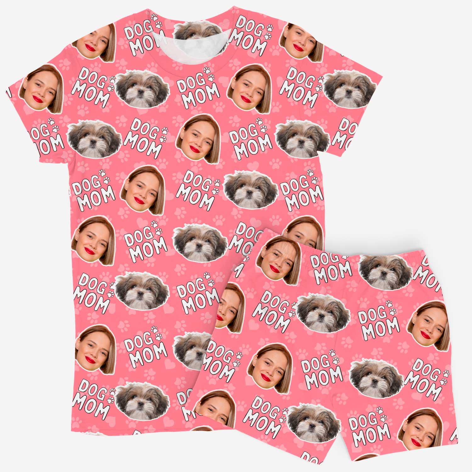 Women's Dog Mom Personalized PJs - Shorts Set