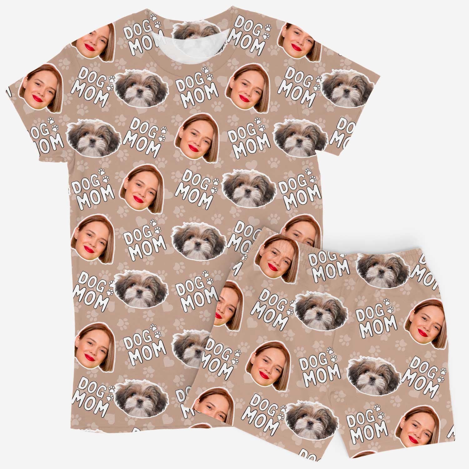 Women's Dog Mom Personalized PJs - Shorts Set