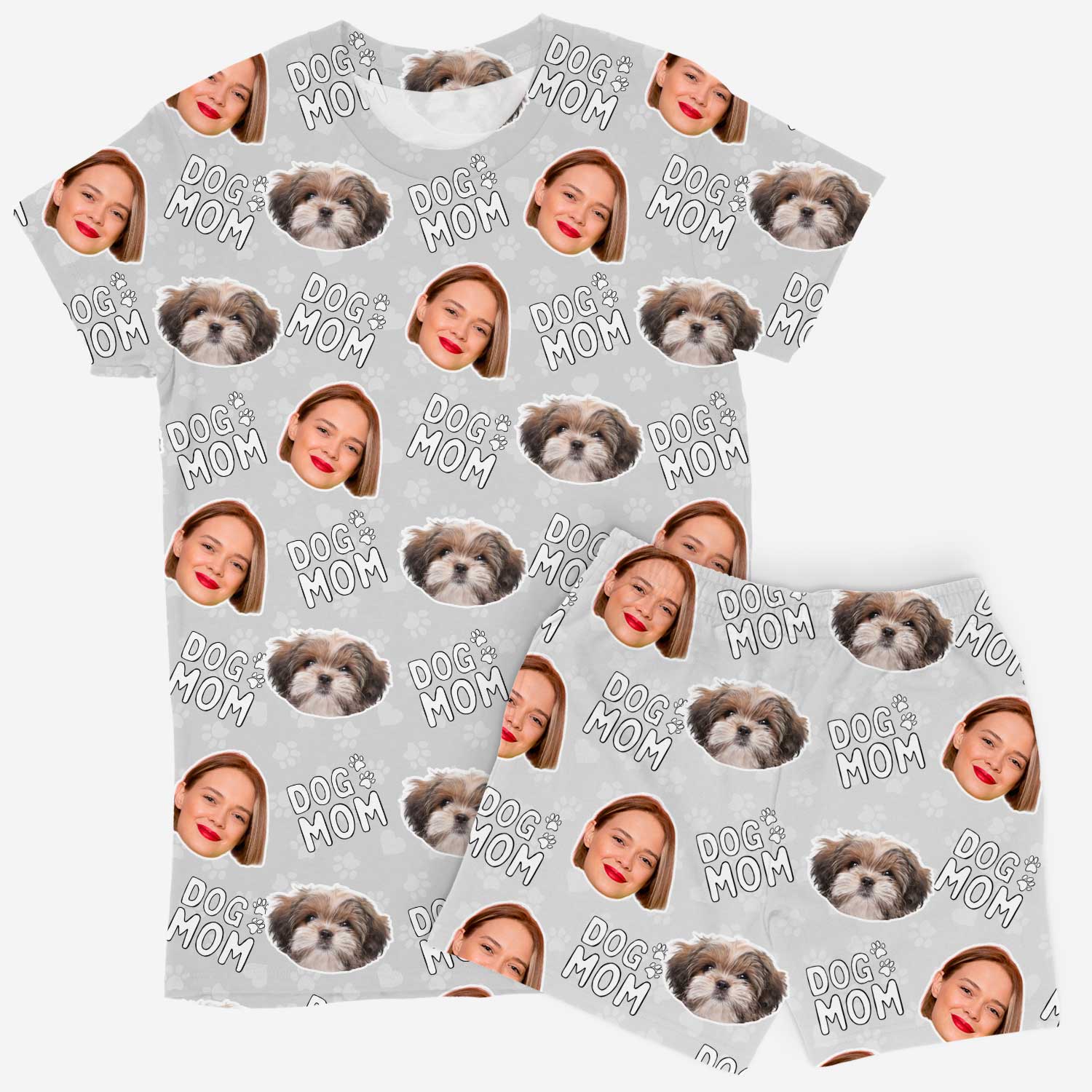 Women's Dog Mom Personalized PJs - Shorts Set