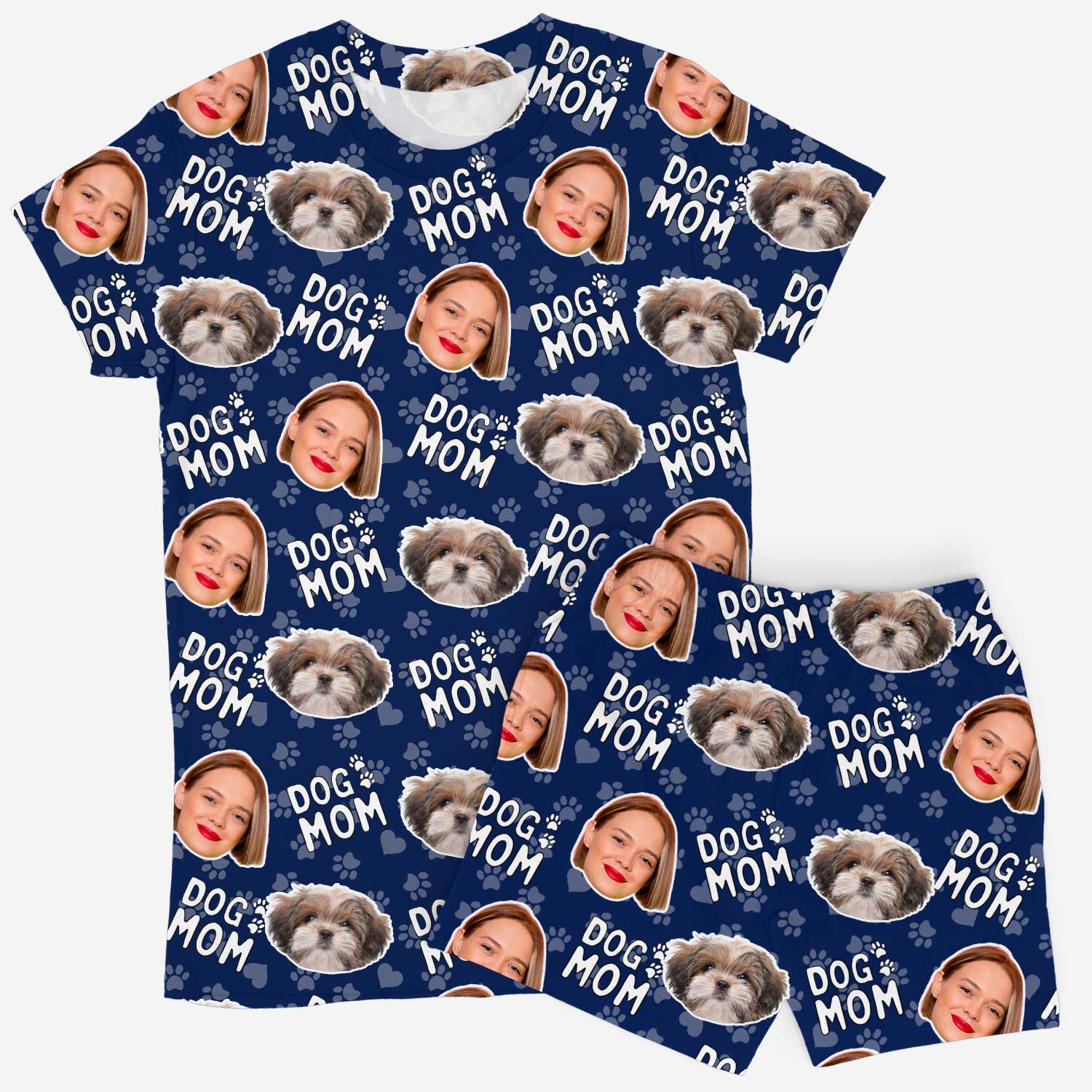 Women's Dog Mom Personalized PJs - Shorts Set