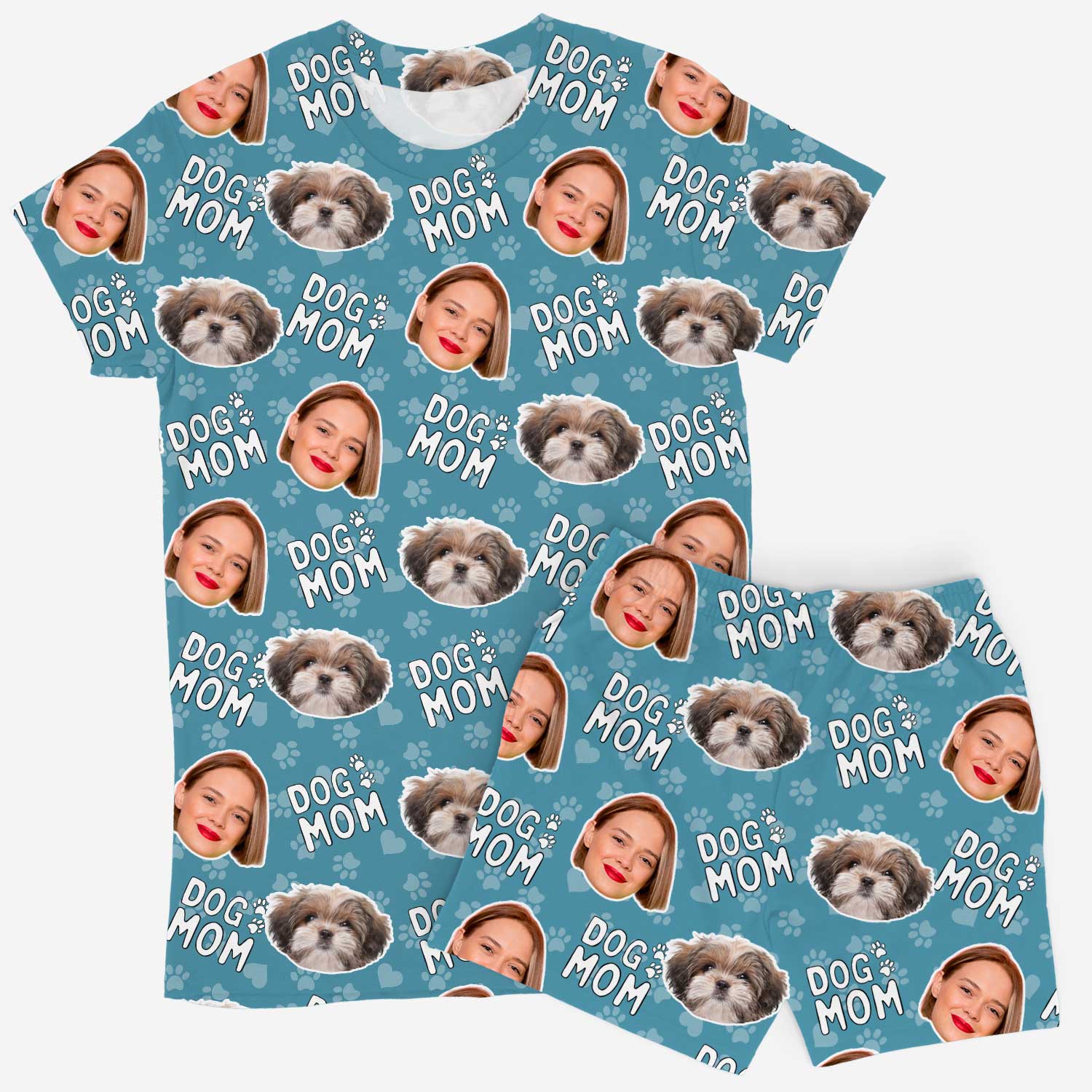 Women's Dog Mom Personalized PJs - Shorts Set