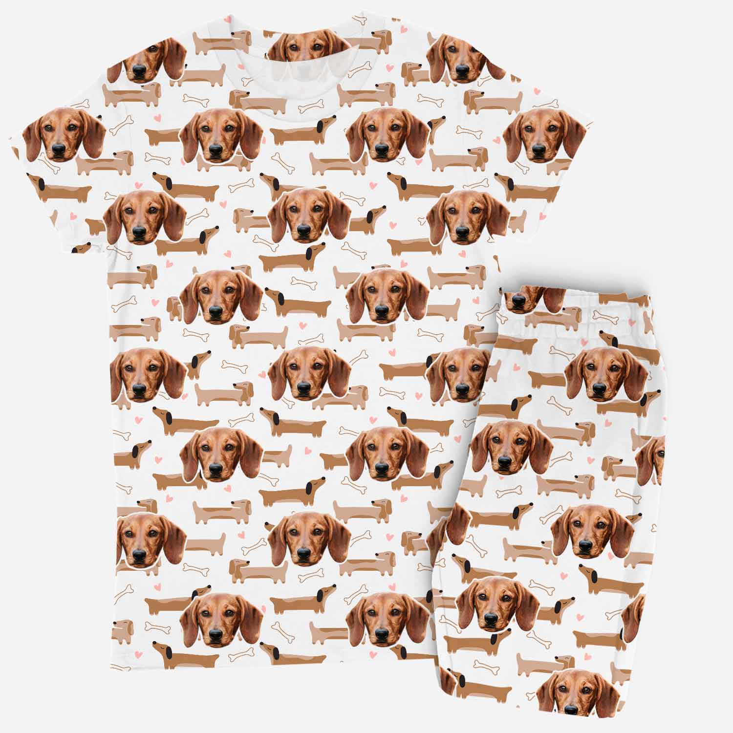 Dachshund Dog Pattern Women's Personalized Pajamas - Pant Set