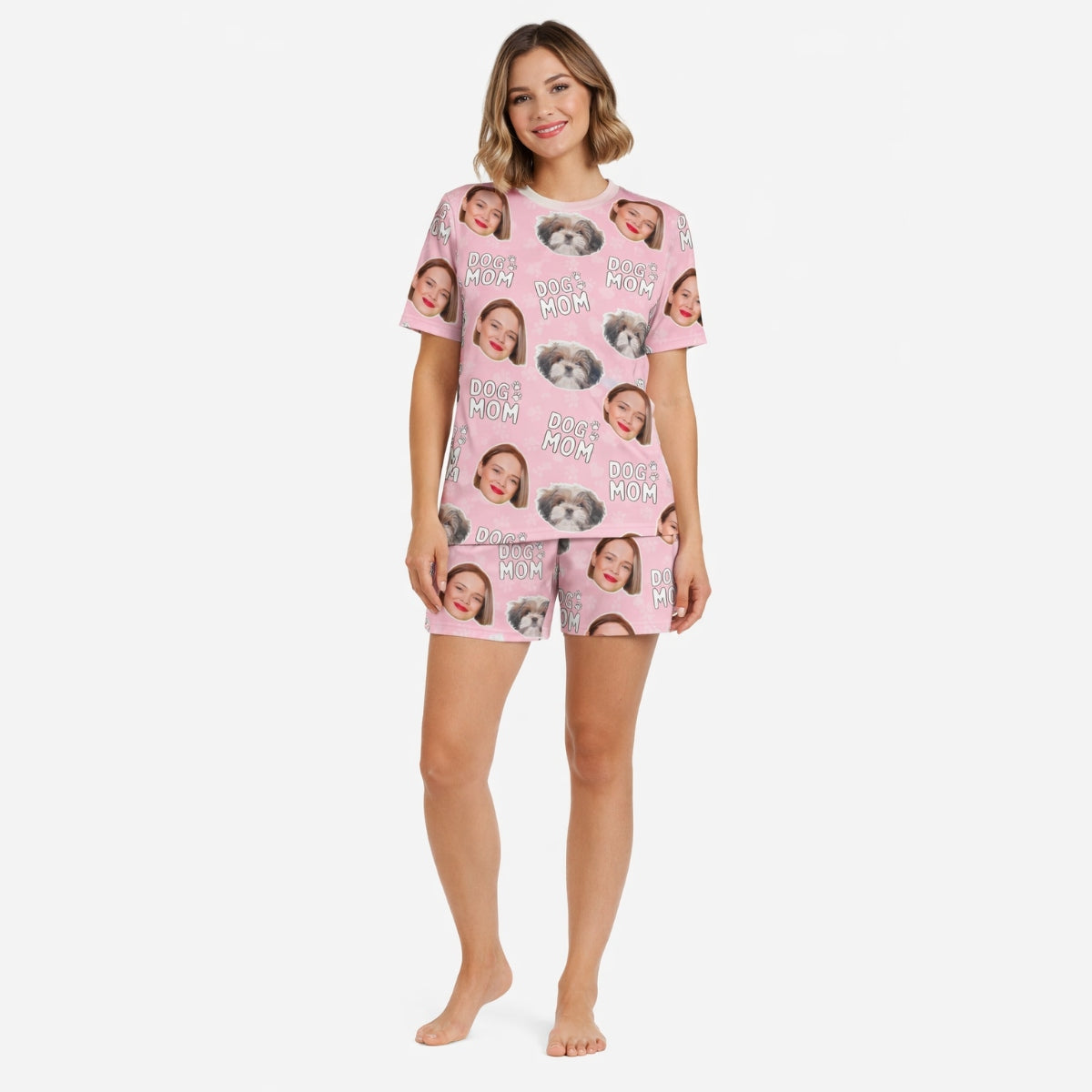 Women's Dog Mom Personalized PJs - Shorts Set
