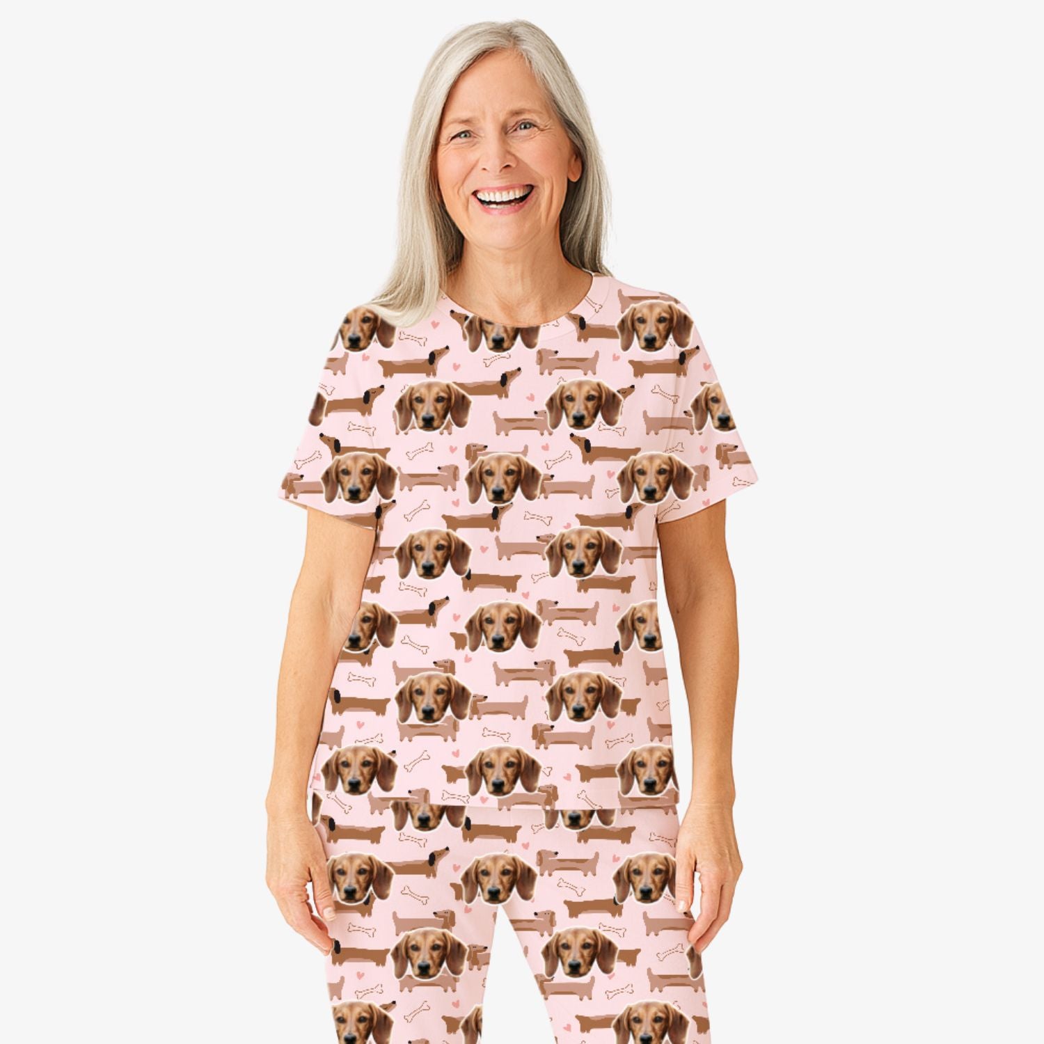 Dachshund Dog Pattern Women's Personalized Pajamas - Pant Set